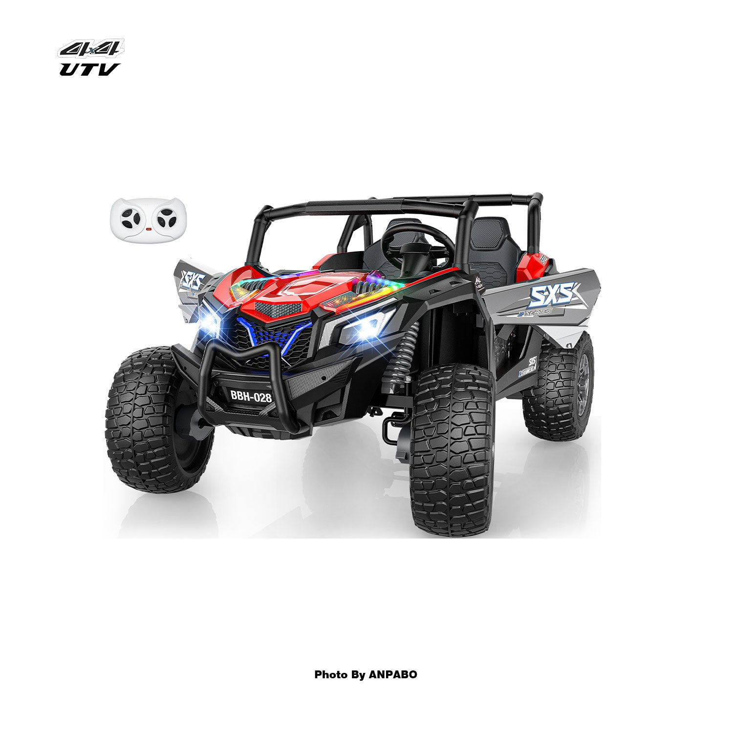 24V 4WD Kids Ride-On UTV: Powerful All-Terrain Adventure-red