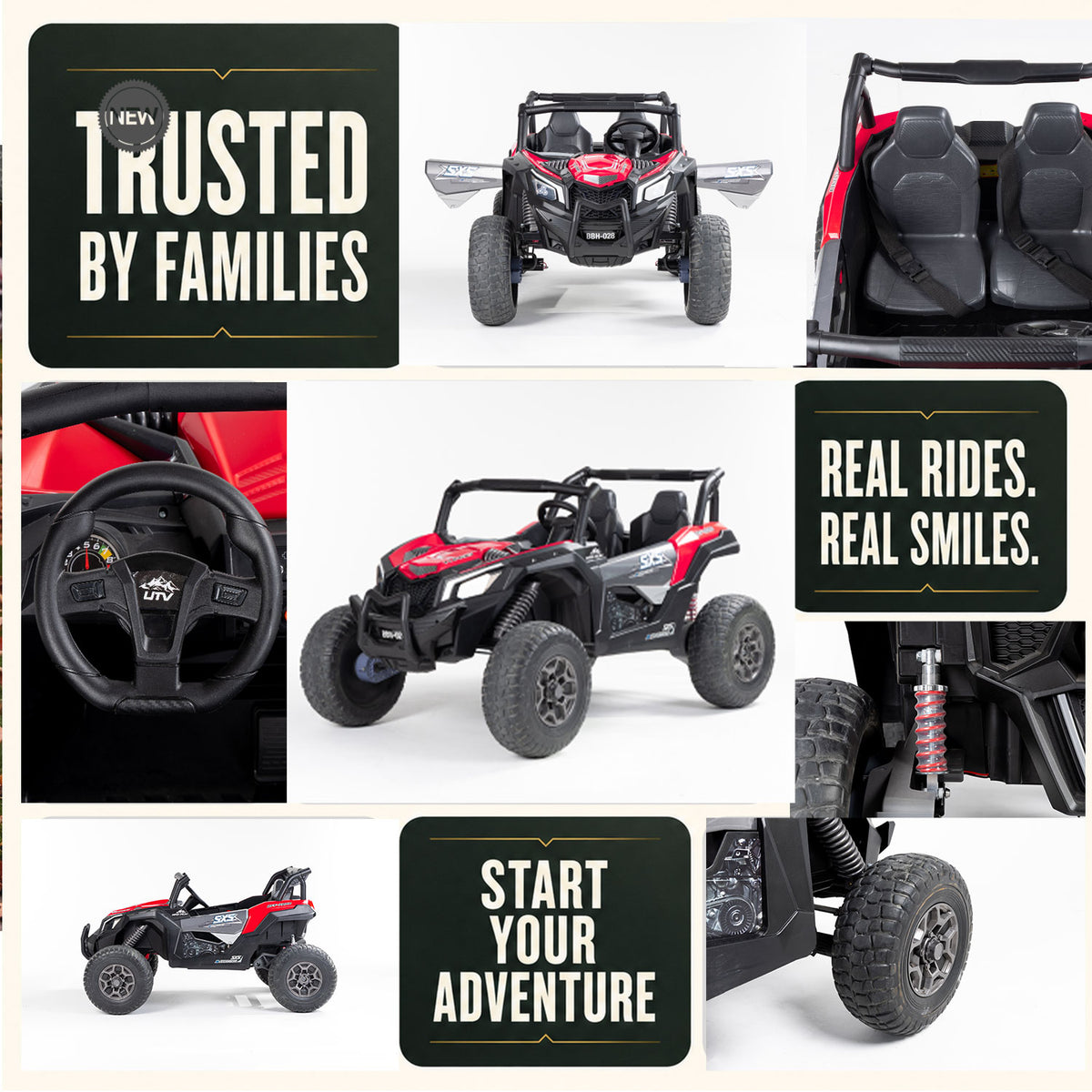 ANPABO TrailMax 24V 4WD 2-Seater Kids Ride-On UTV