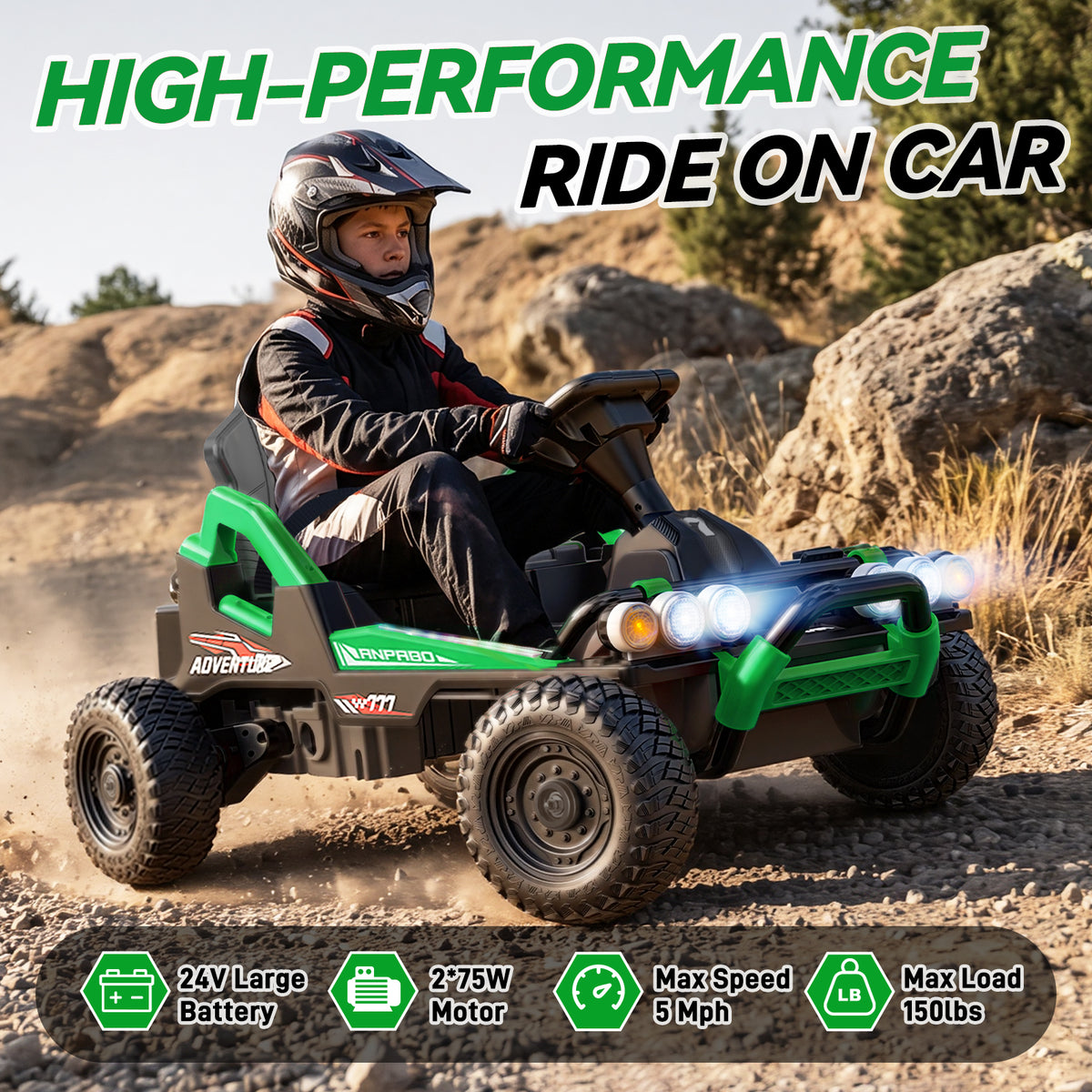 24V Off-Road Ride-On Car