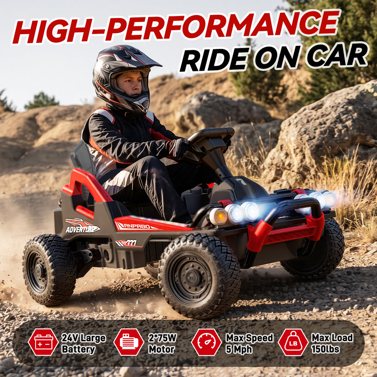 24V Off-Road Ride-On Car