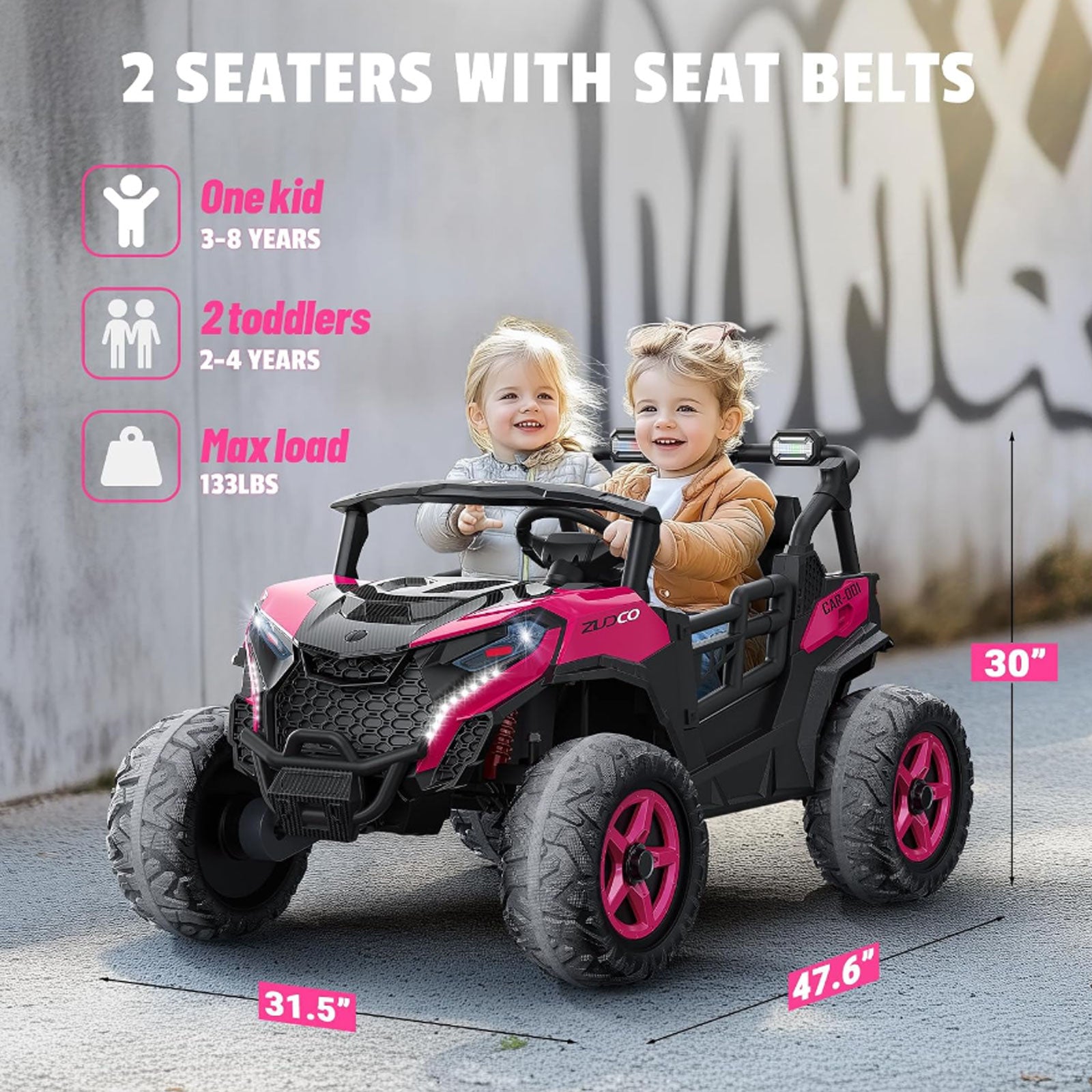 24V 4x200W 2-Seater Ride-On UTV