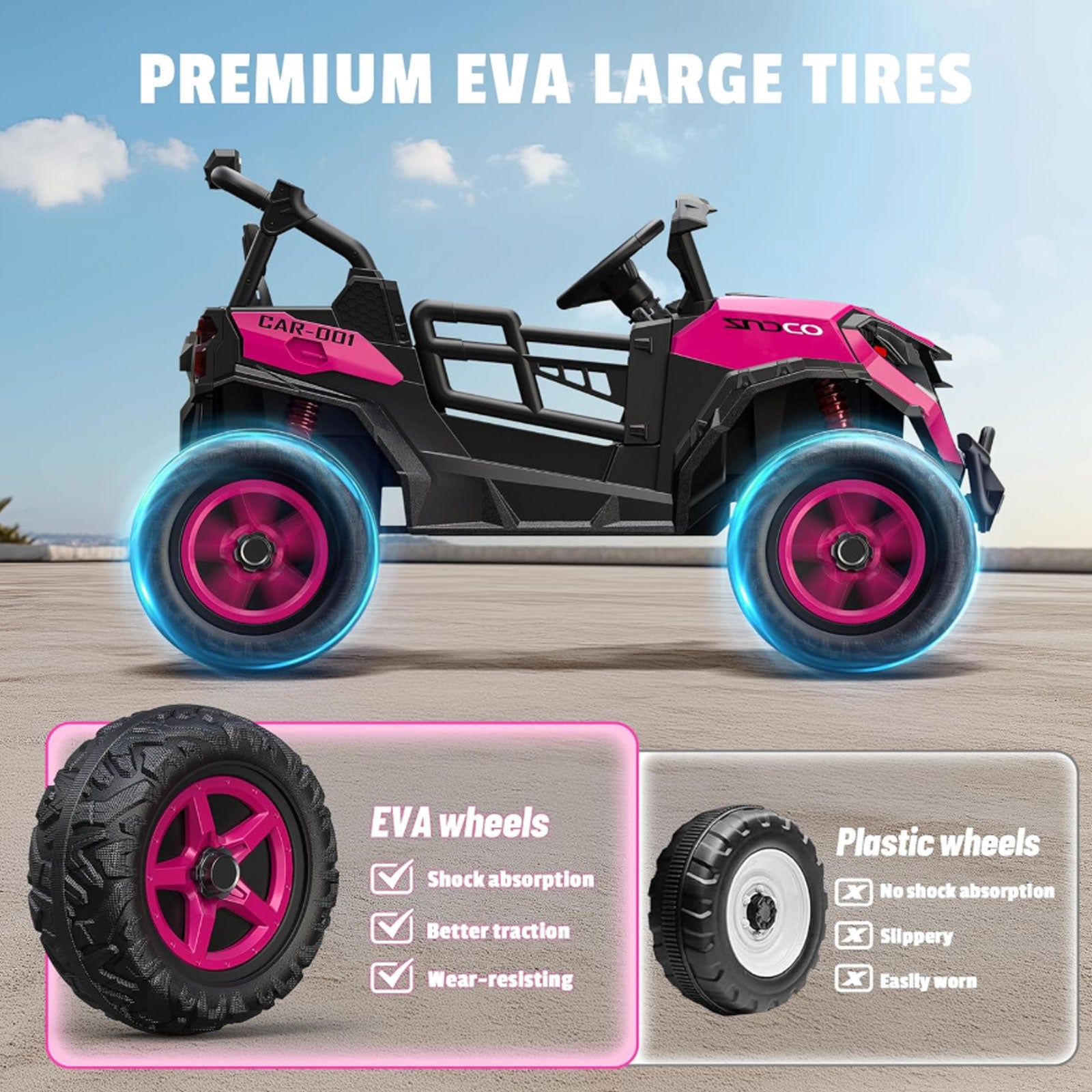 24V 4x200W 2-Seater Ride-On UTV