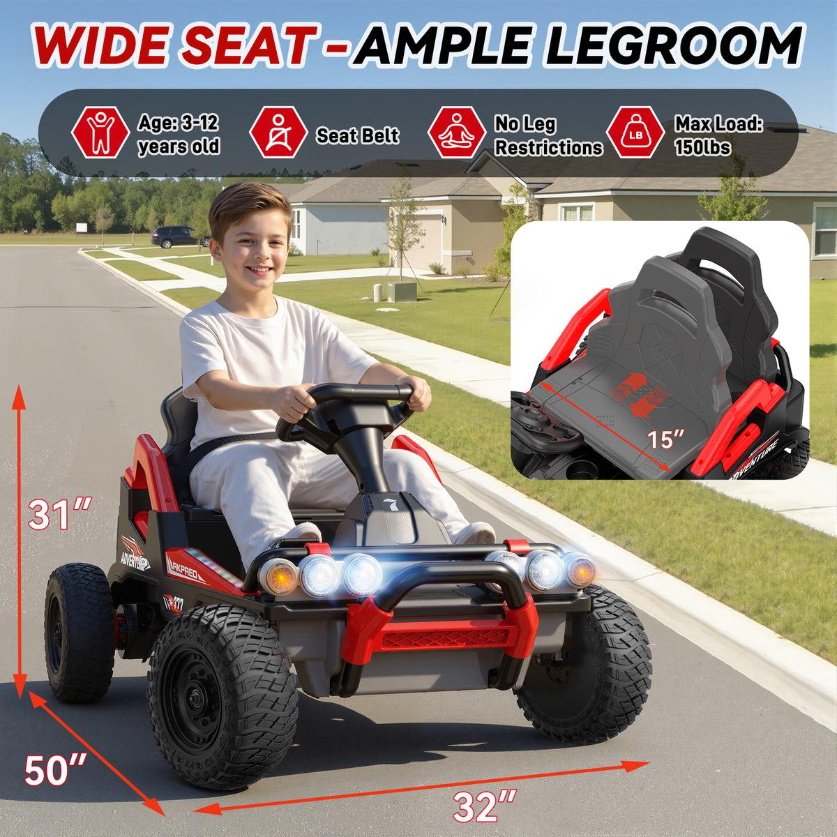 24V Off-Road Ride-On Car