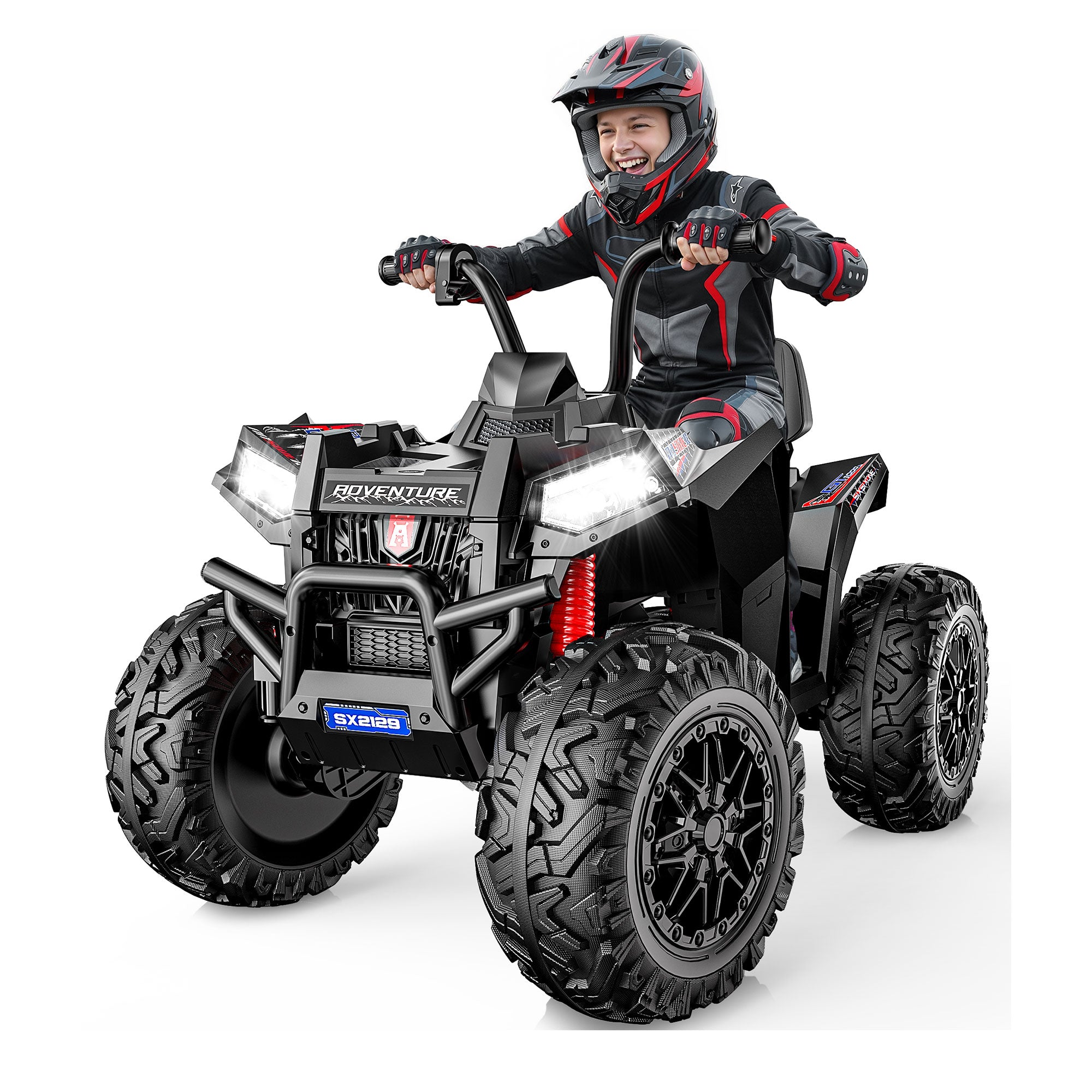 24V High-Performance Heavy-Duty Kids Ride-On ATV-black