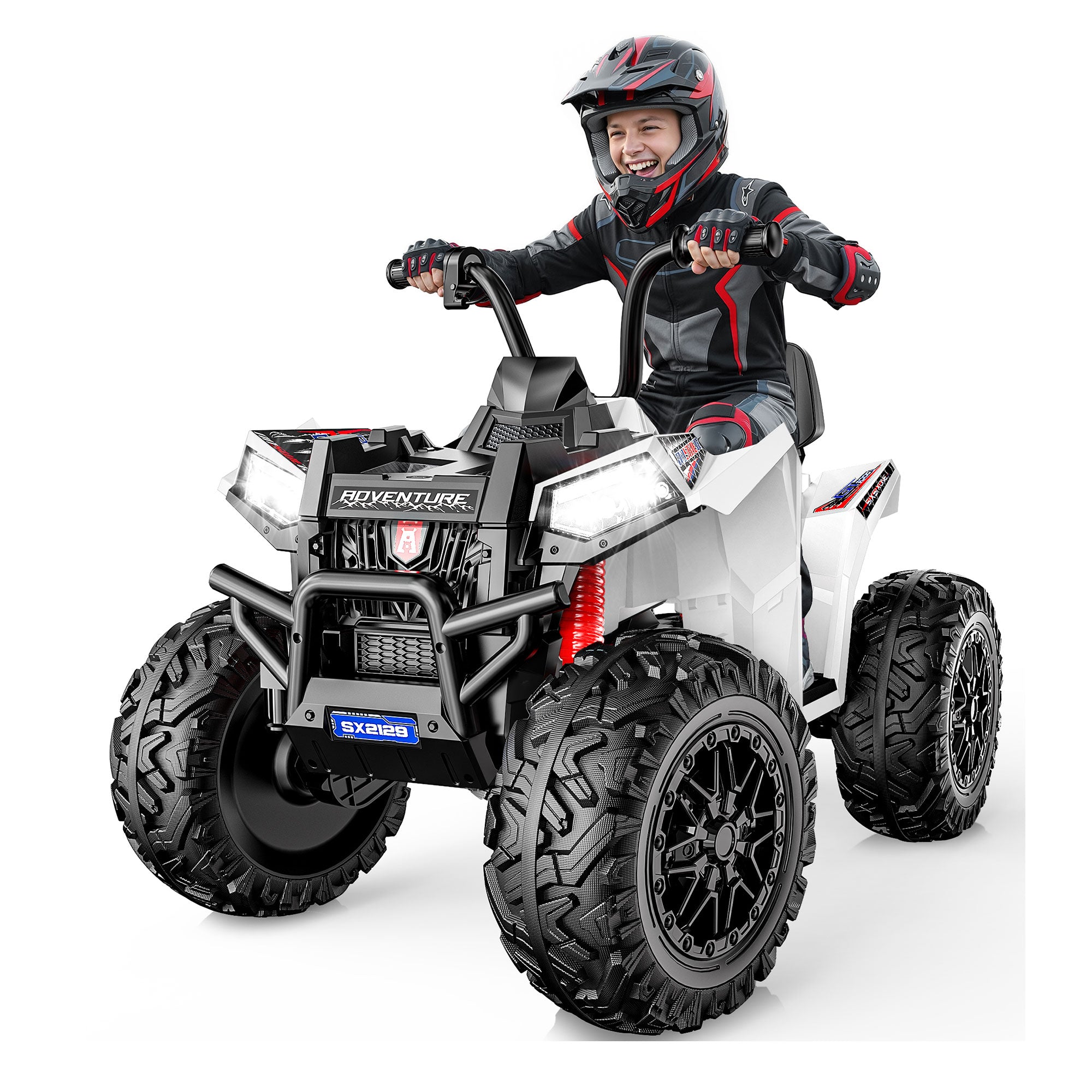 24V High-Performance Heavy-Duty Kids Ride-On ATV-white