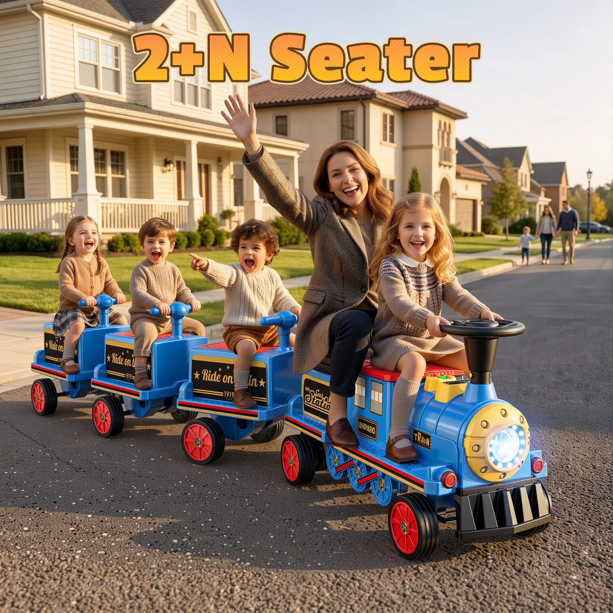 12V Trackless Ride-On Train Set