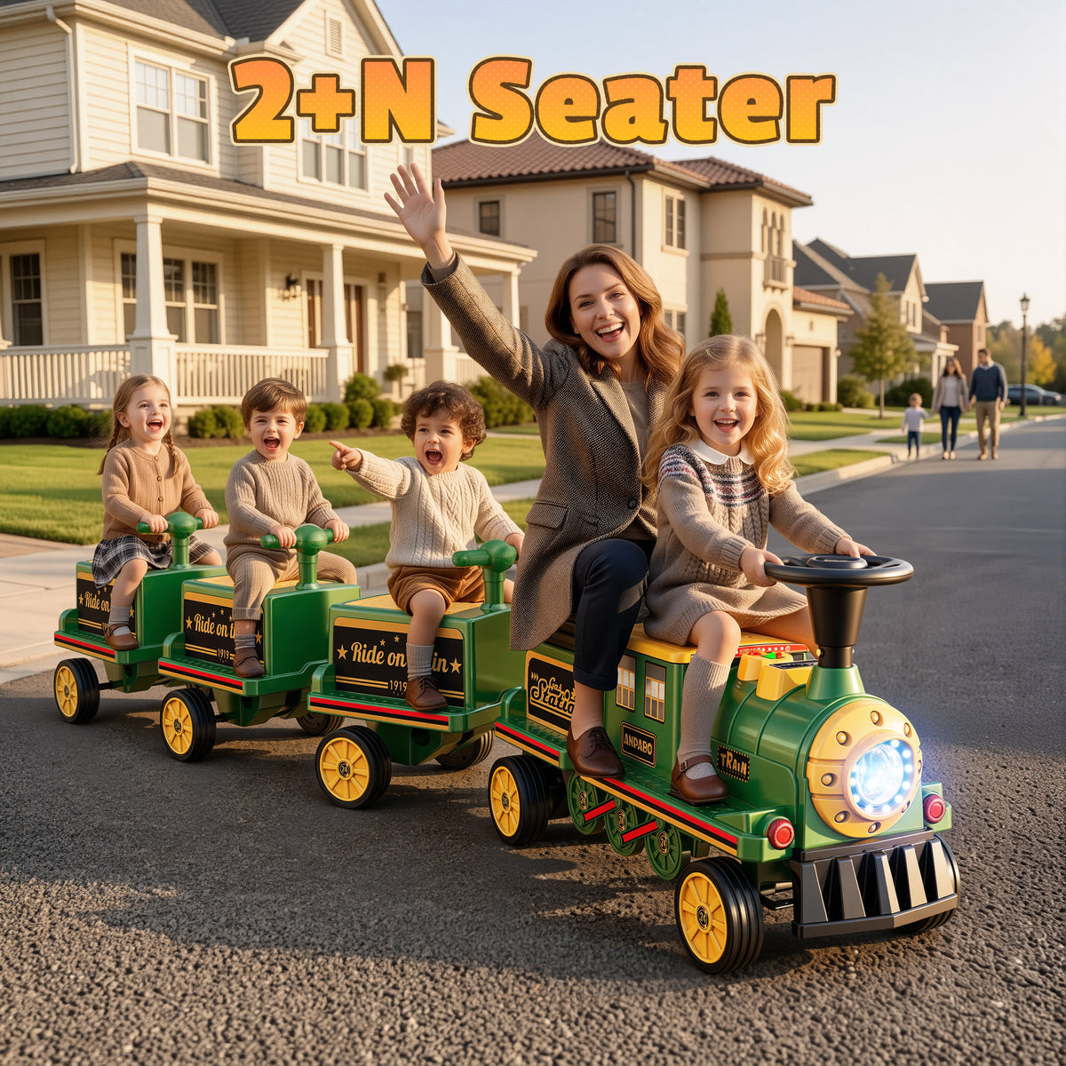 12V Trackless Ride-On Train Set