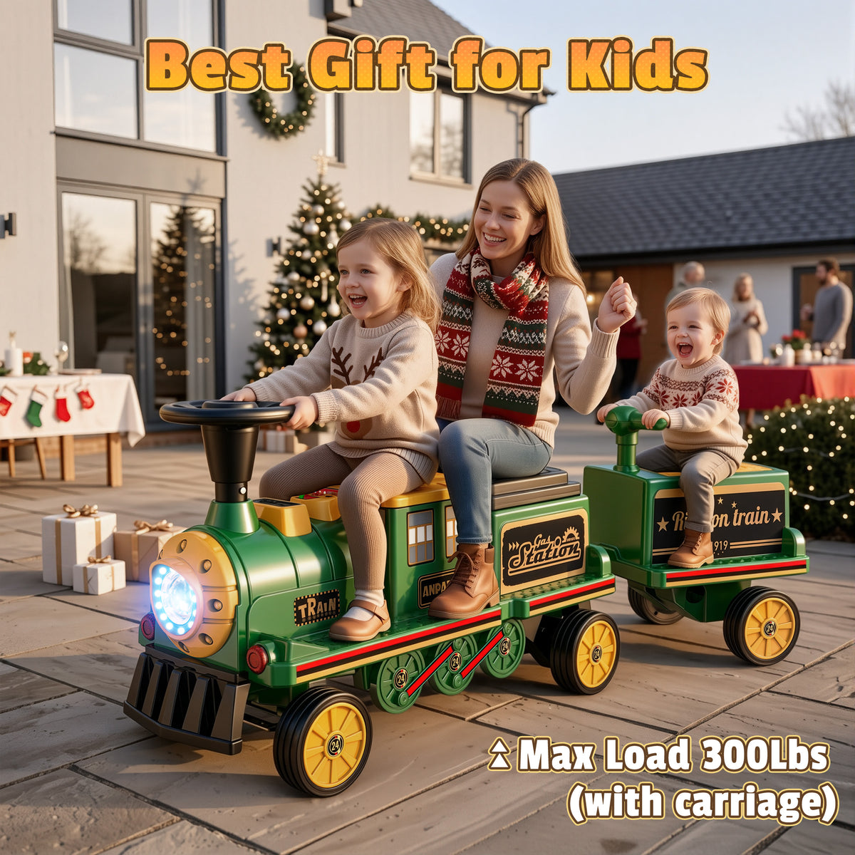 12V Trackless Ride-On Train Set