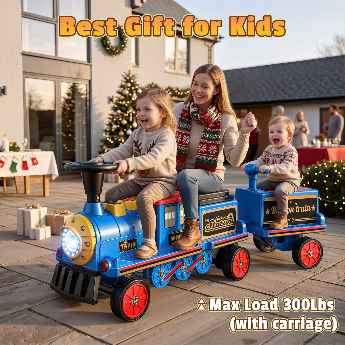 12V Trackless Ride-On Train Set