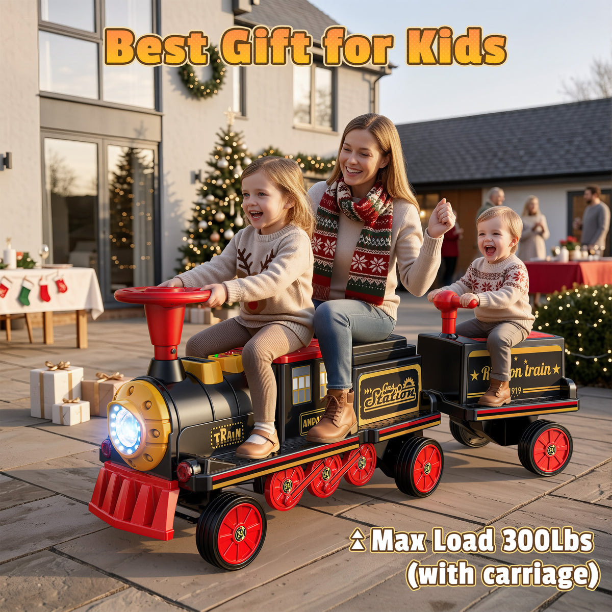 12V Trackless Ride-On Train Set