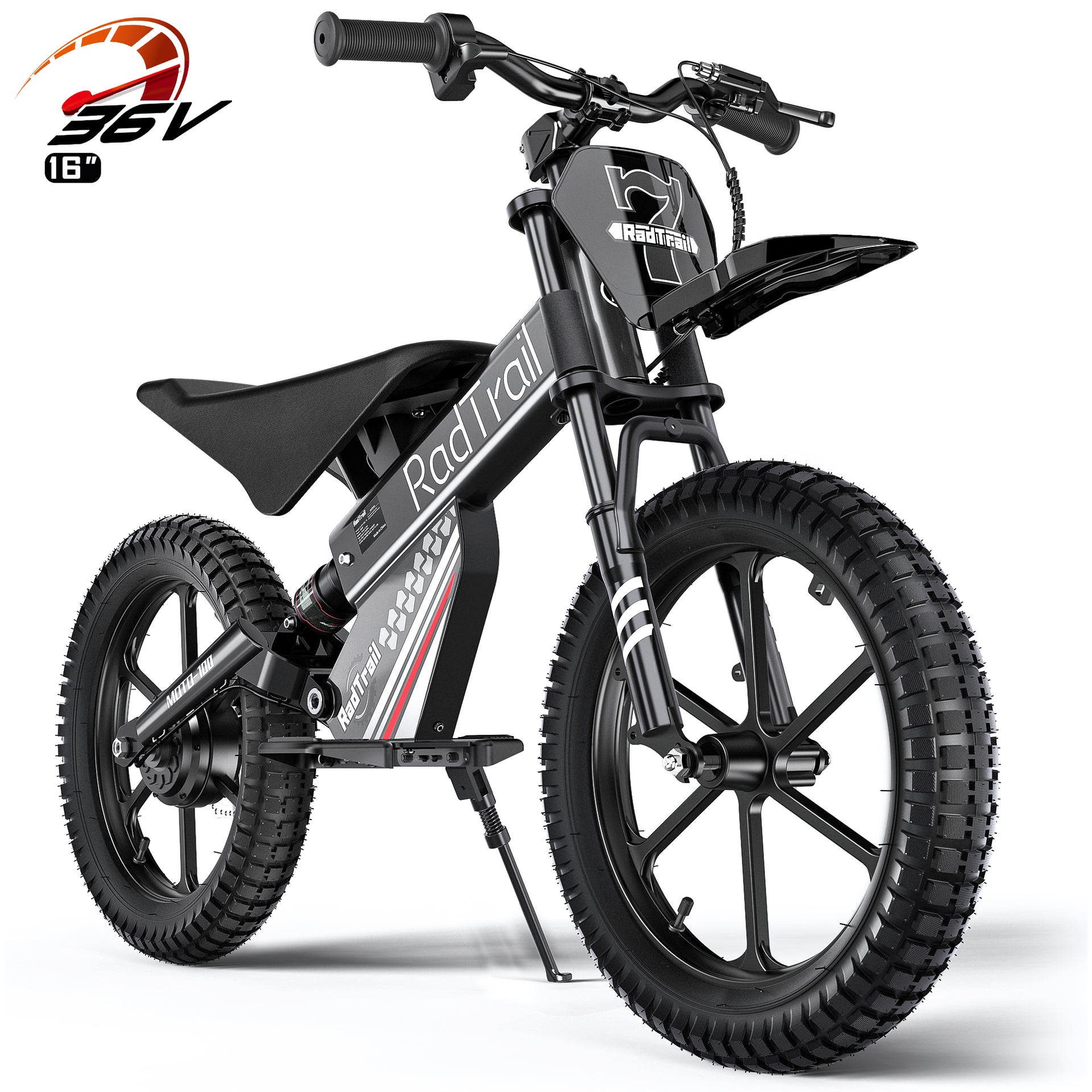 motor bike with pedals ANPABO 36V 16" Kids Electric Off-Road Bike-blue