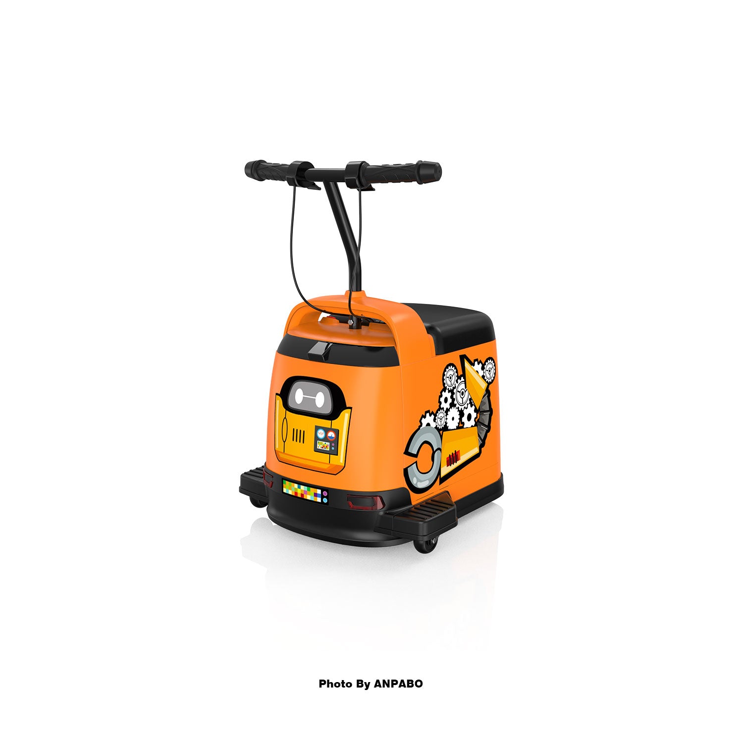 ANPABO 24V Kids Ride On Car with Lights & Music-orange