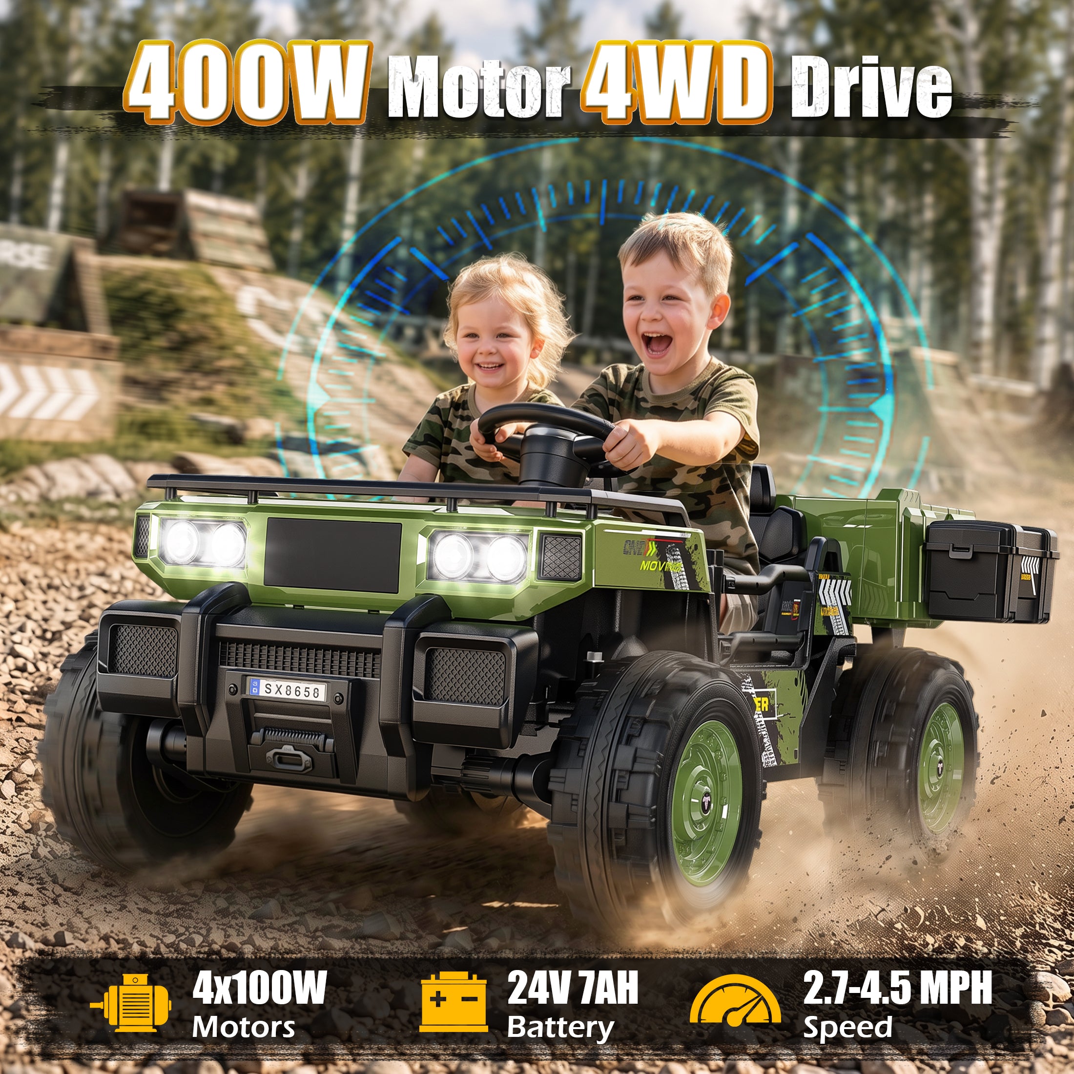 24V Kids Military Dumper