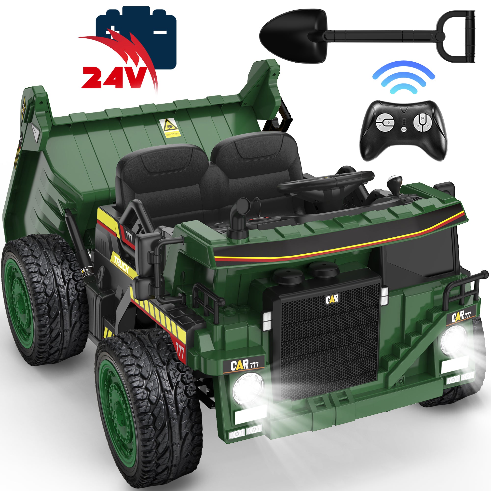 24V Dump Truck Ride-On with EVA tires