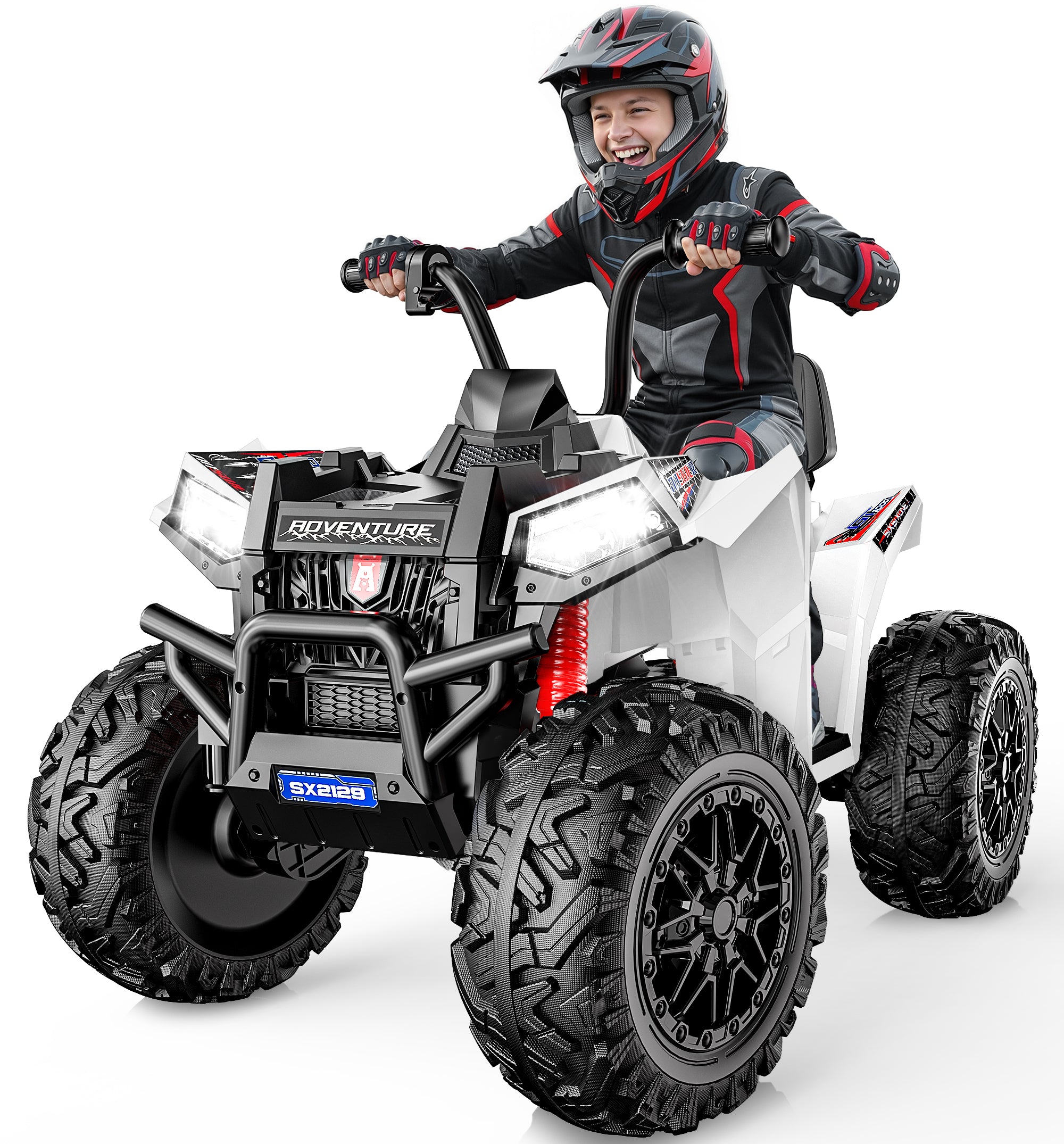 24V High-Performance Heavy-Duty Kids Ride-On ATV-white