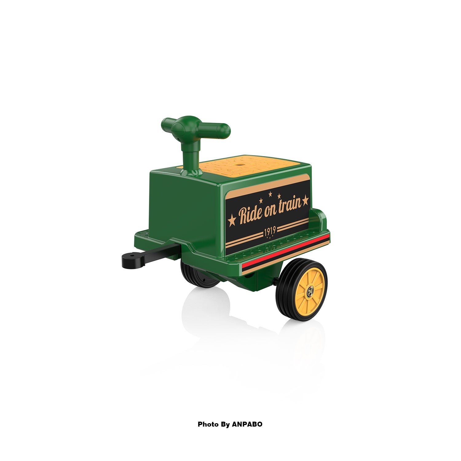 ANPABO 12V Ride-On Train Carriage with Storage-green