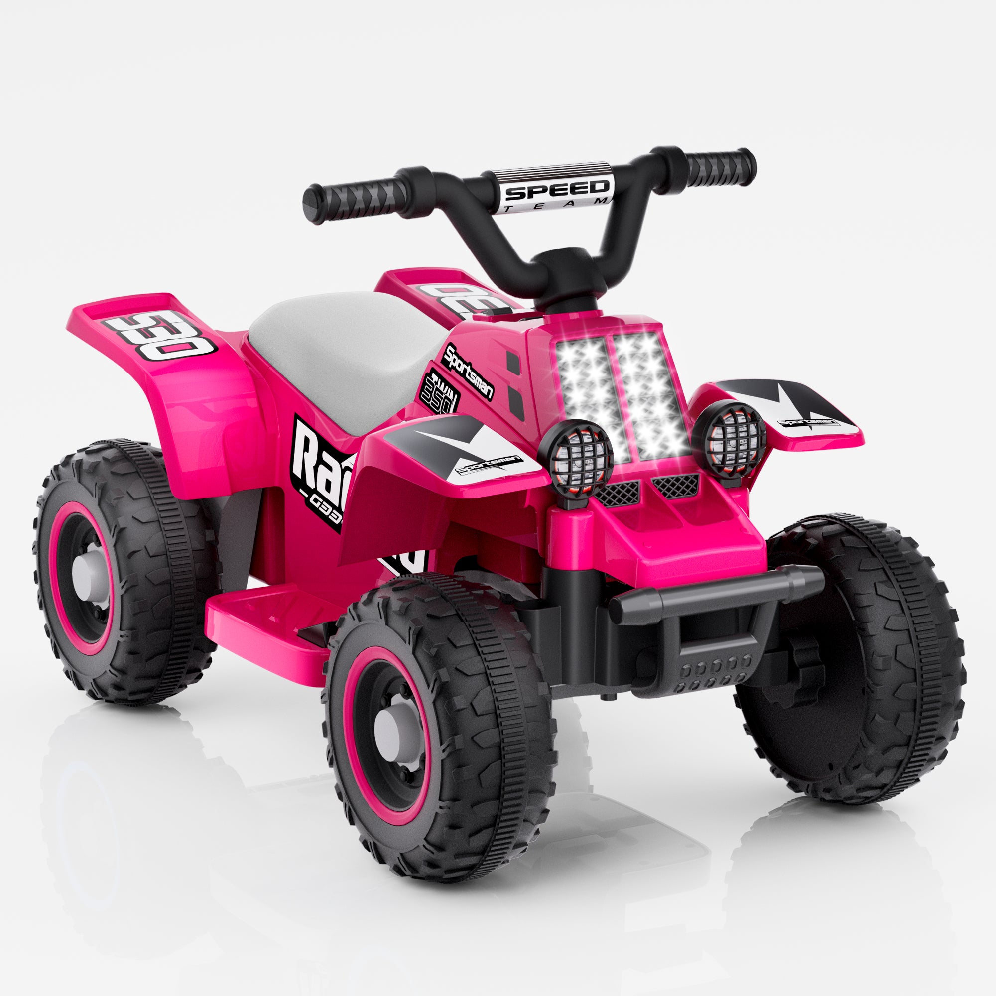 ANPABO 6V 7AH Kids Ride-On ATV - Fun, Safe Gift for Toddlers-rose red