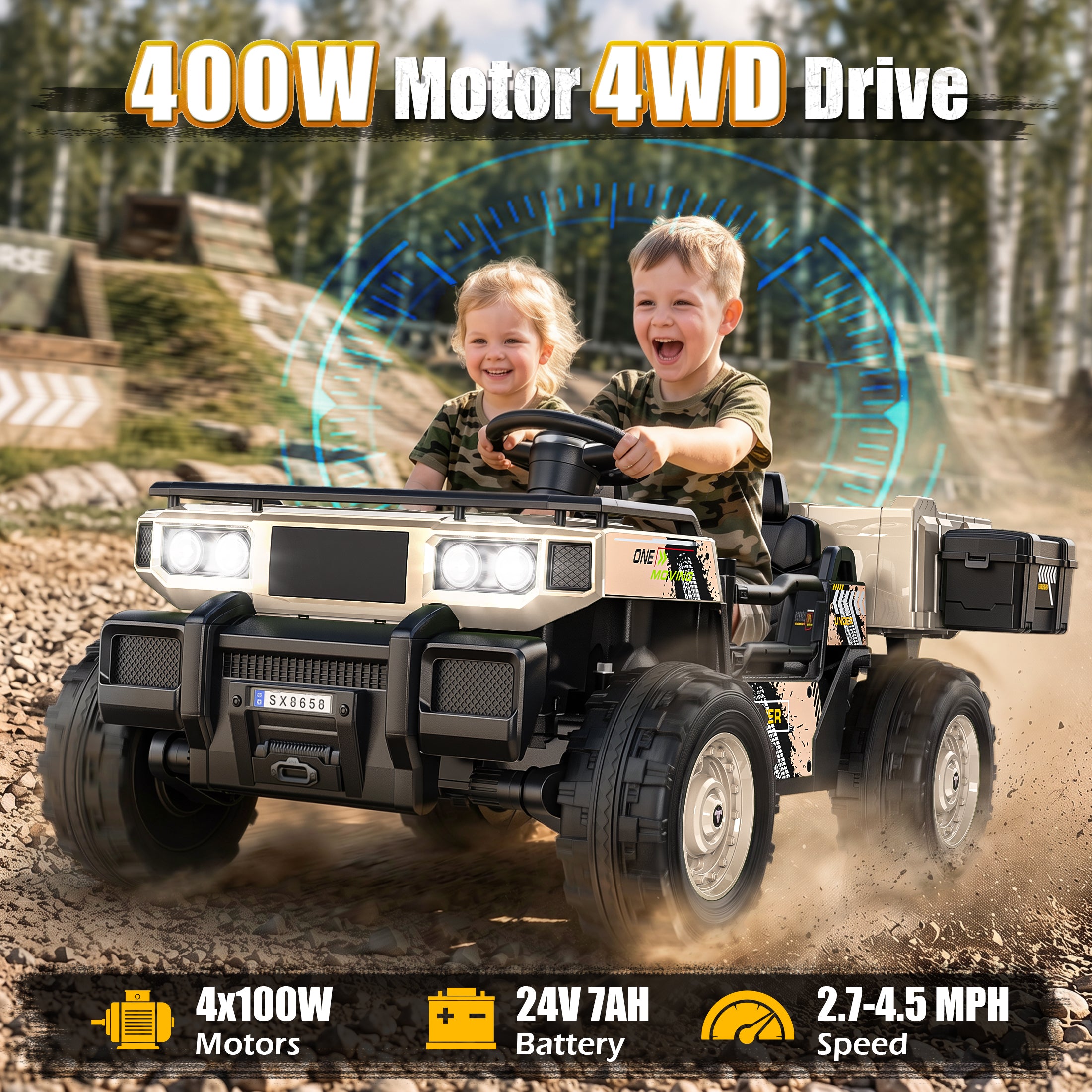 24V Kids Military Dumper