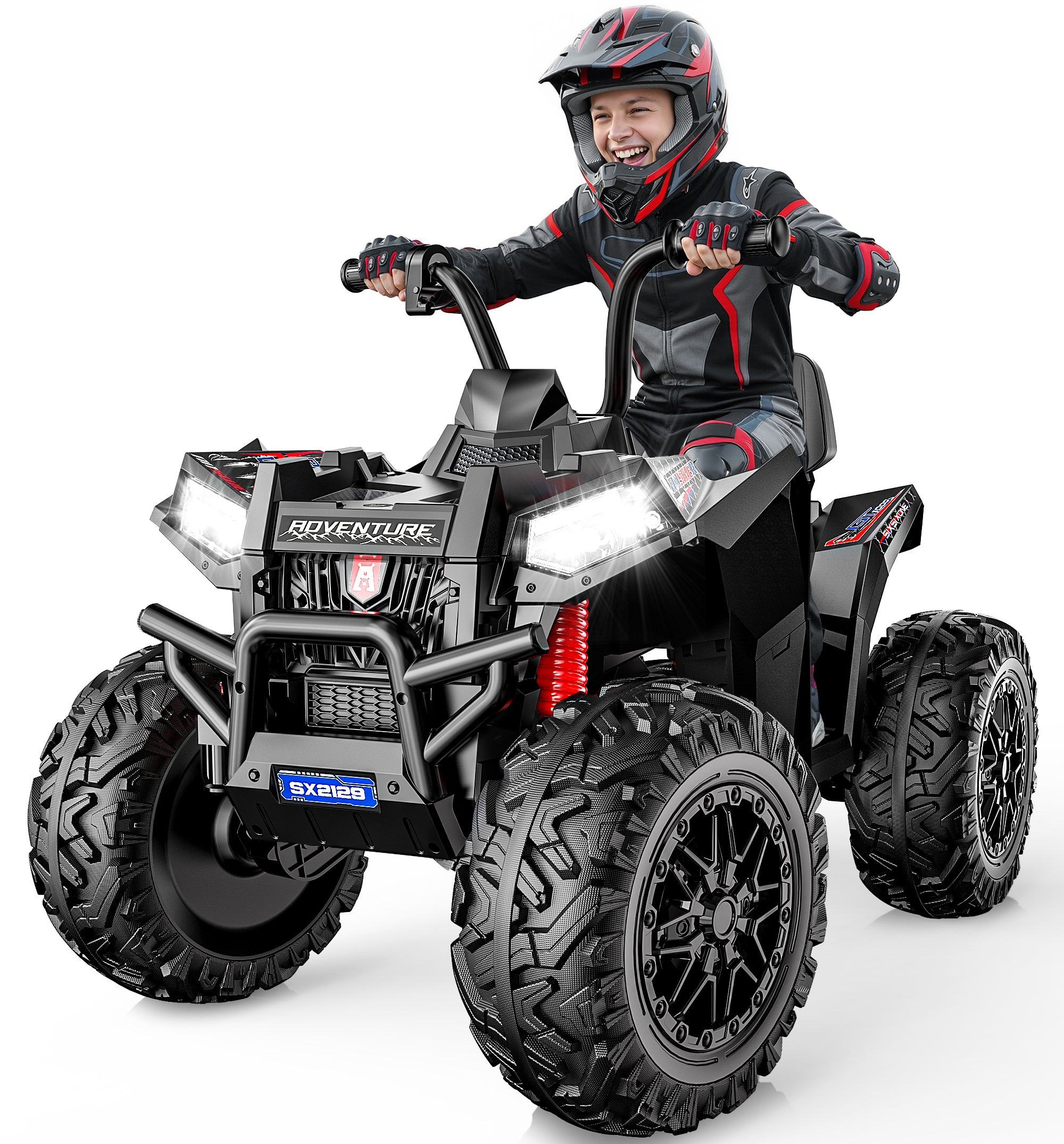 24V High-Performance Heavy-Duty Kids Ride-On ATV-black
