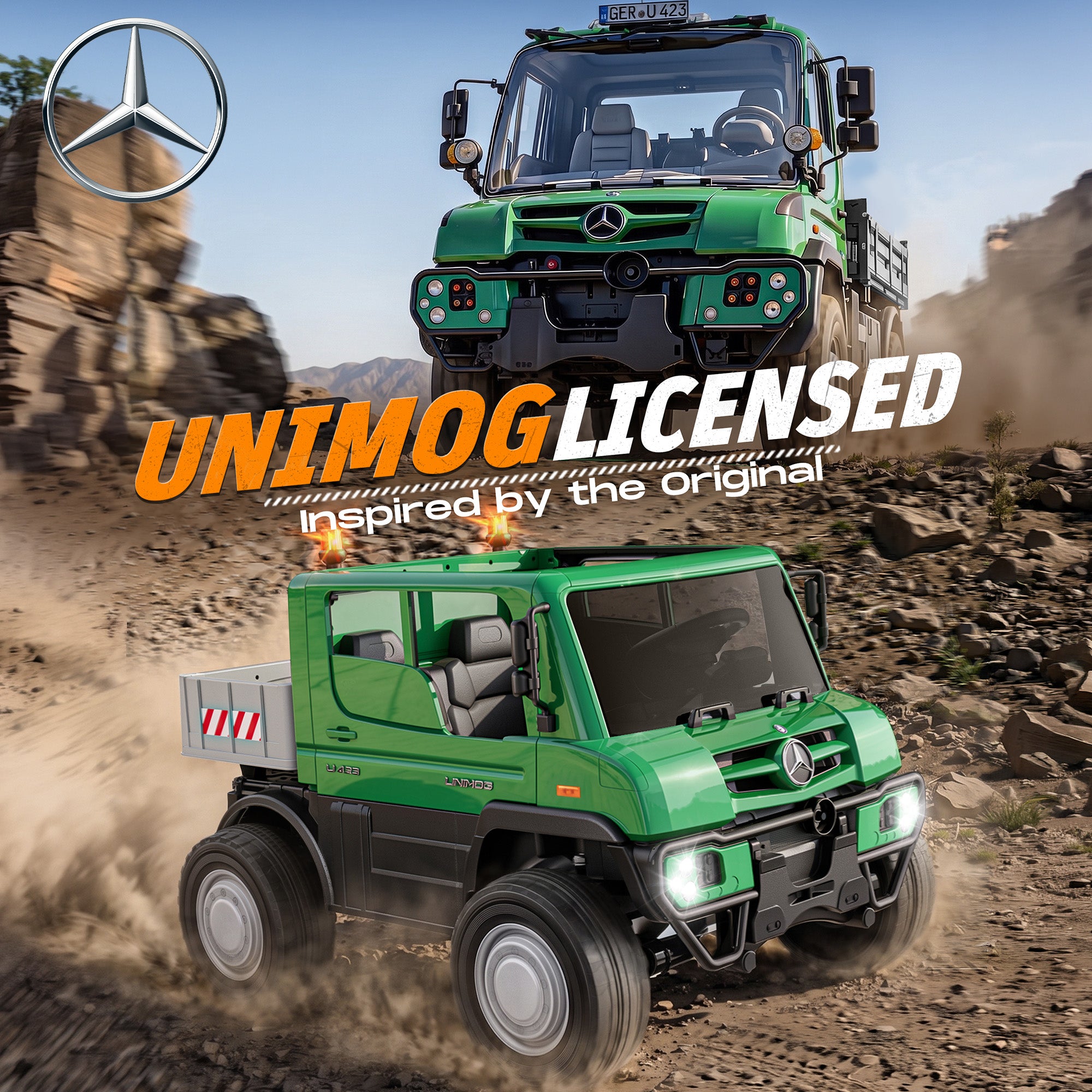 24V  Licensed Mercedes-Benz Ride-On Dump Truck