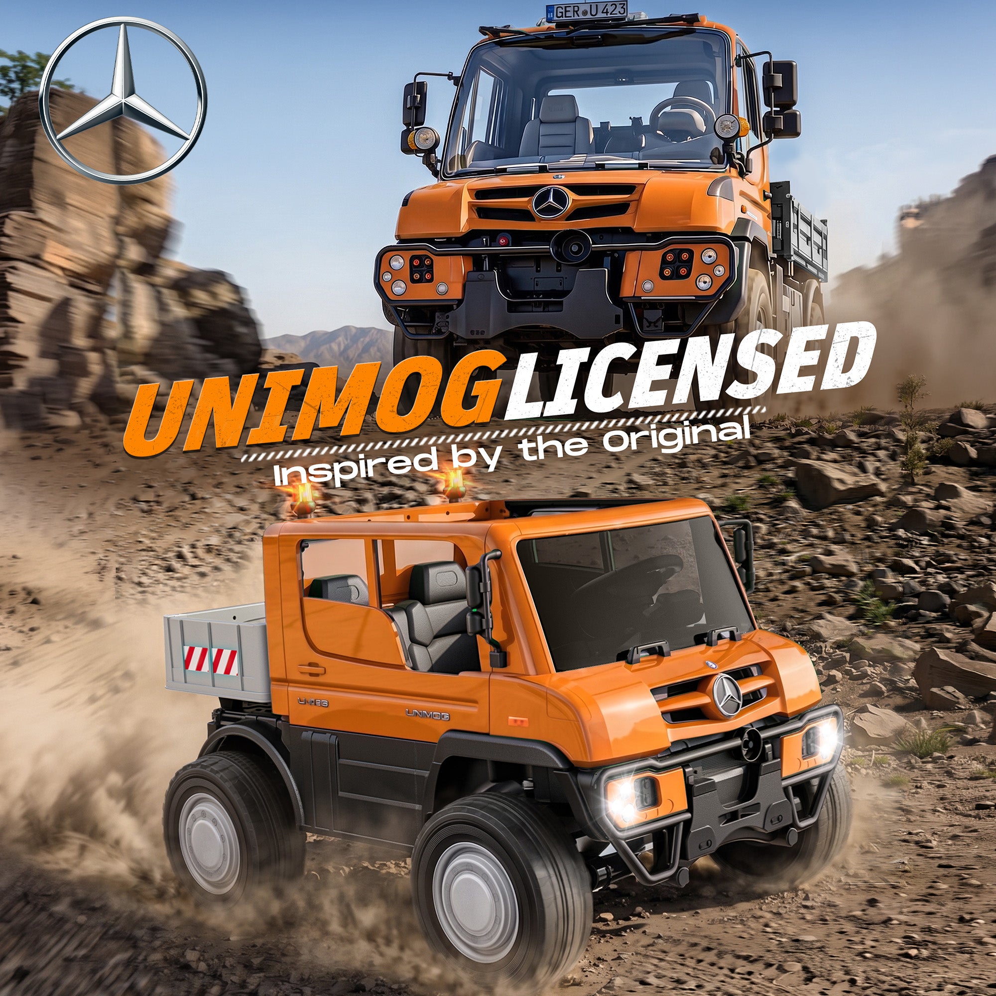 24V  Licensed Mercedes-Benz Ride-On Dump Truck