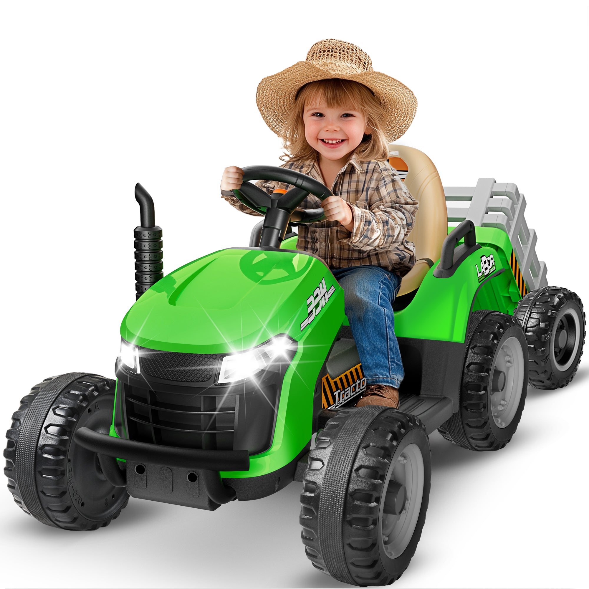 24V Ride-On Tractor with Trailer