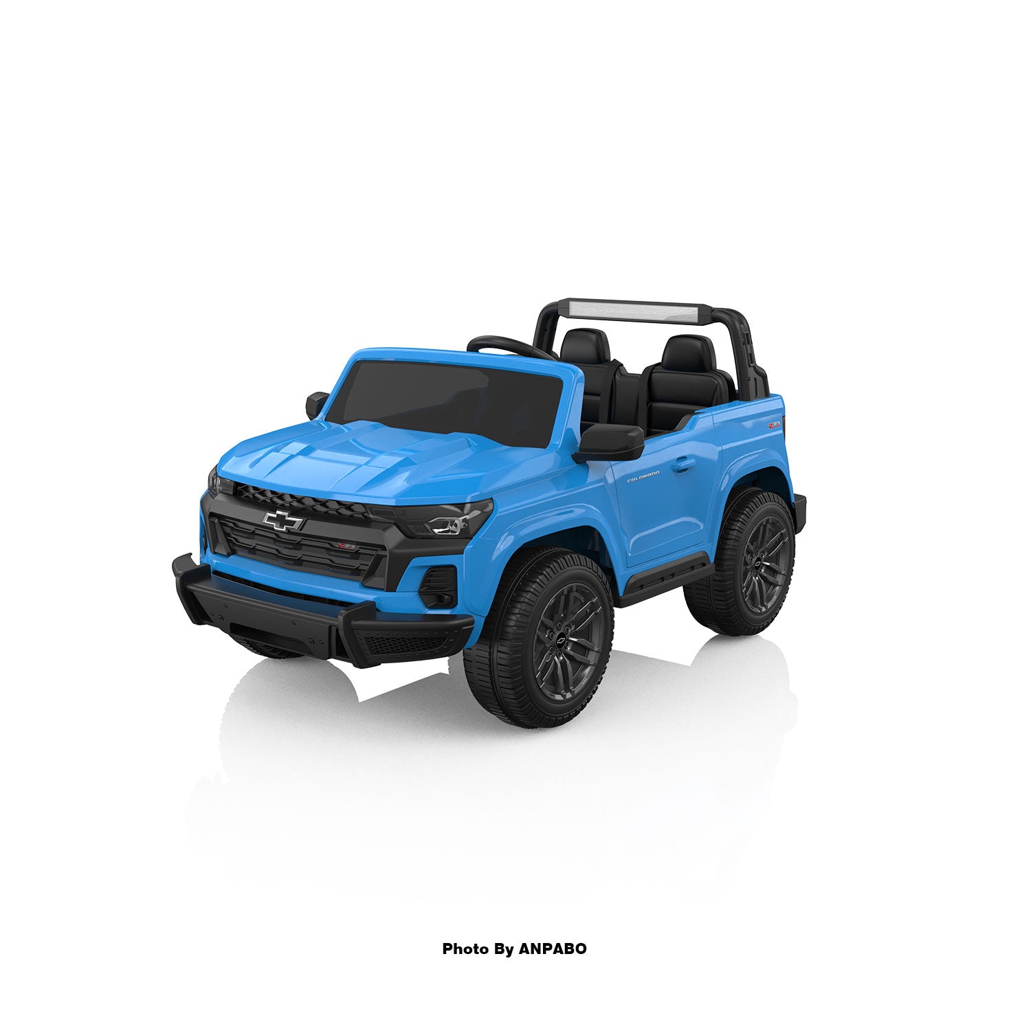 24V Licensed Chevrolet Colorado 2-Seater Kids Ride On Truck-blue