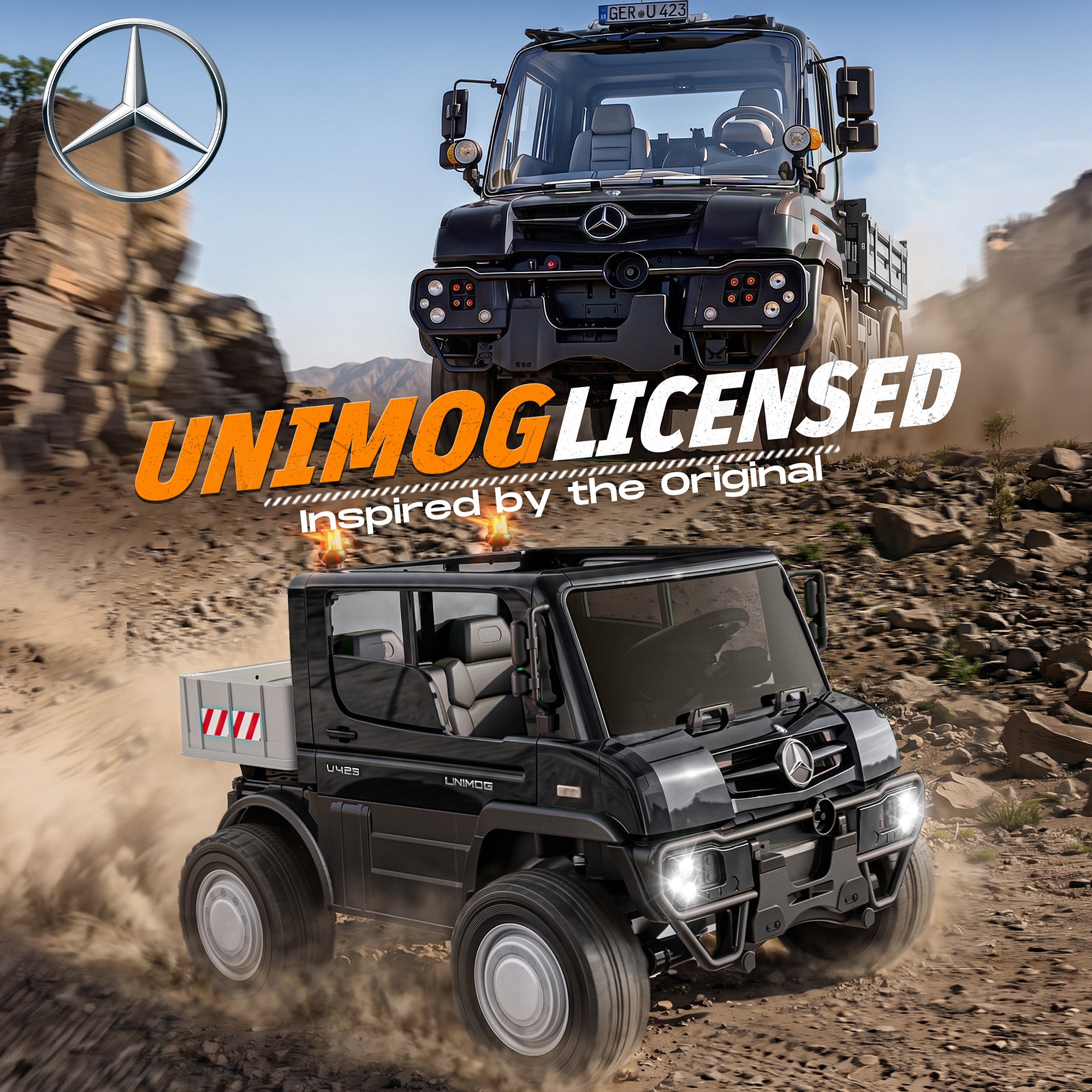 24V  Licensed Mercedes-Benz Ride-On Dump Truck