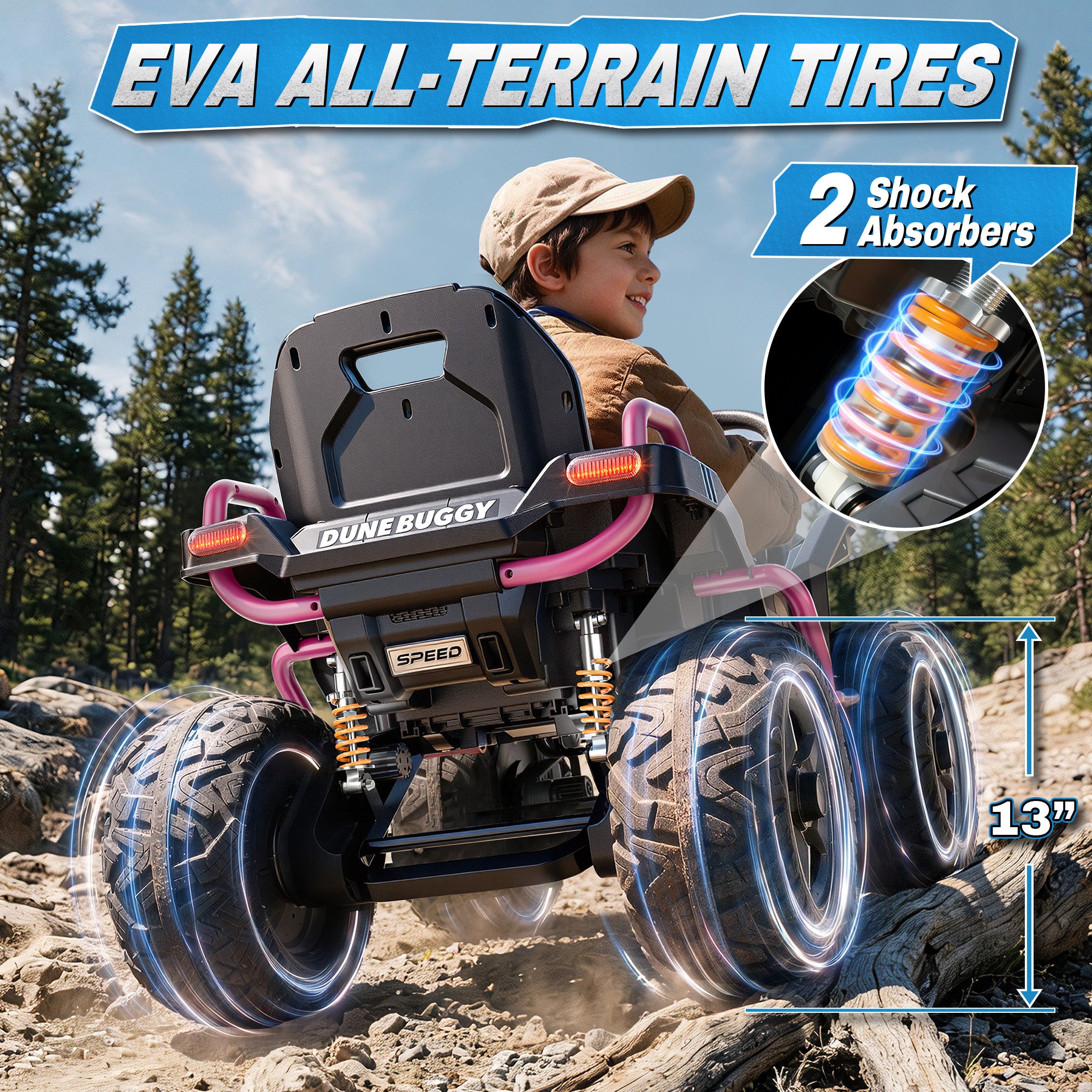 ANPABO TrailQuest 24V 4WD Kids Ride-On ATV with Parent Remote Control