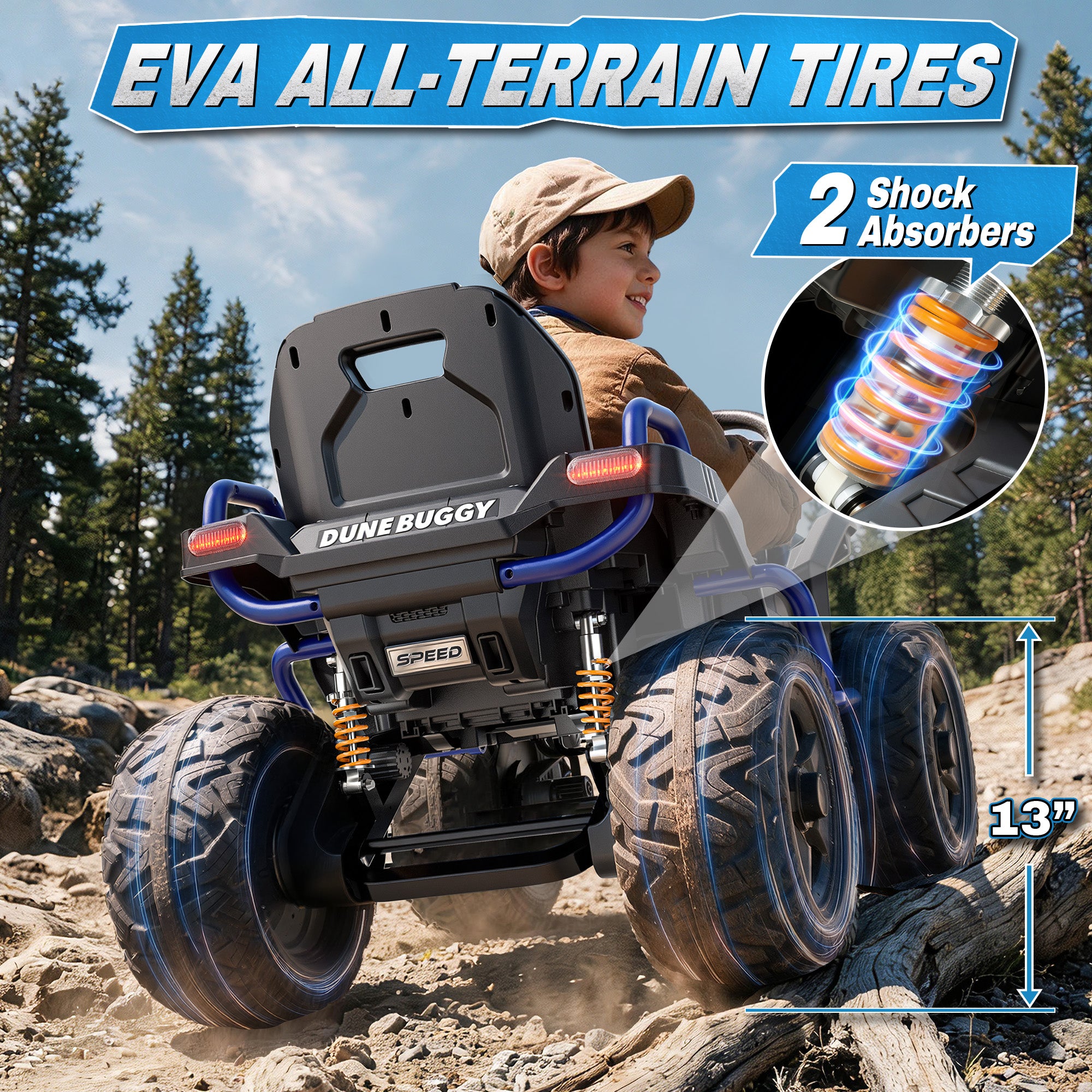 ANPABO TrailQuest 24V 4WD Kids Ride-On ATV with Parent Remote Control