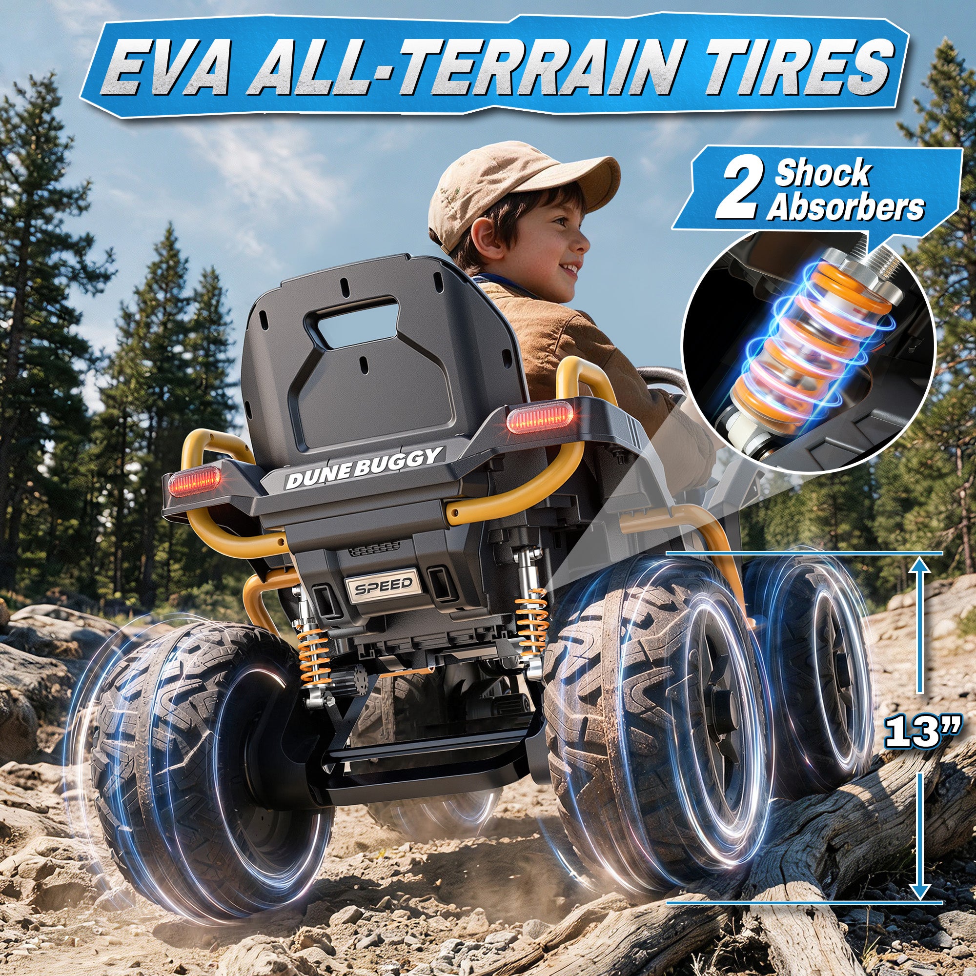 ANPABO TrailQuest 24V 4WD Kids Ride-On ATV with Parent Remote Control