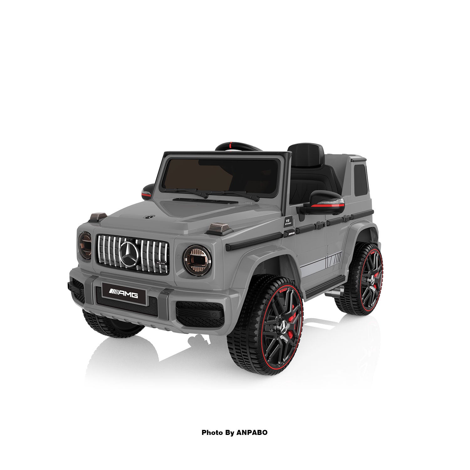 12V 2-Seater Mercedes-Benz Licensed G63 Kids Ride On Car/SUV with Remote Control-gray