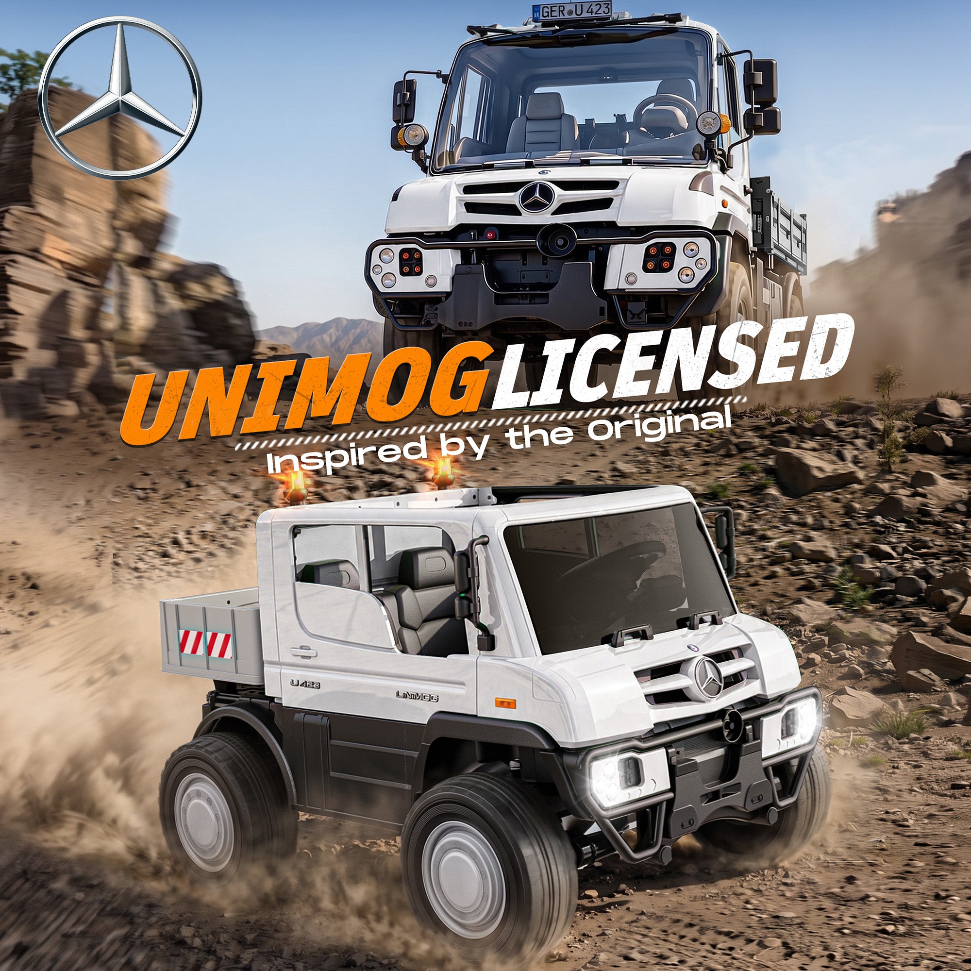 24V  Licensed Mercedes-Benz Ride-On Dump Truck