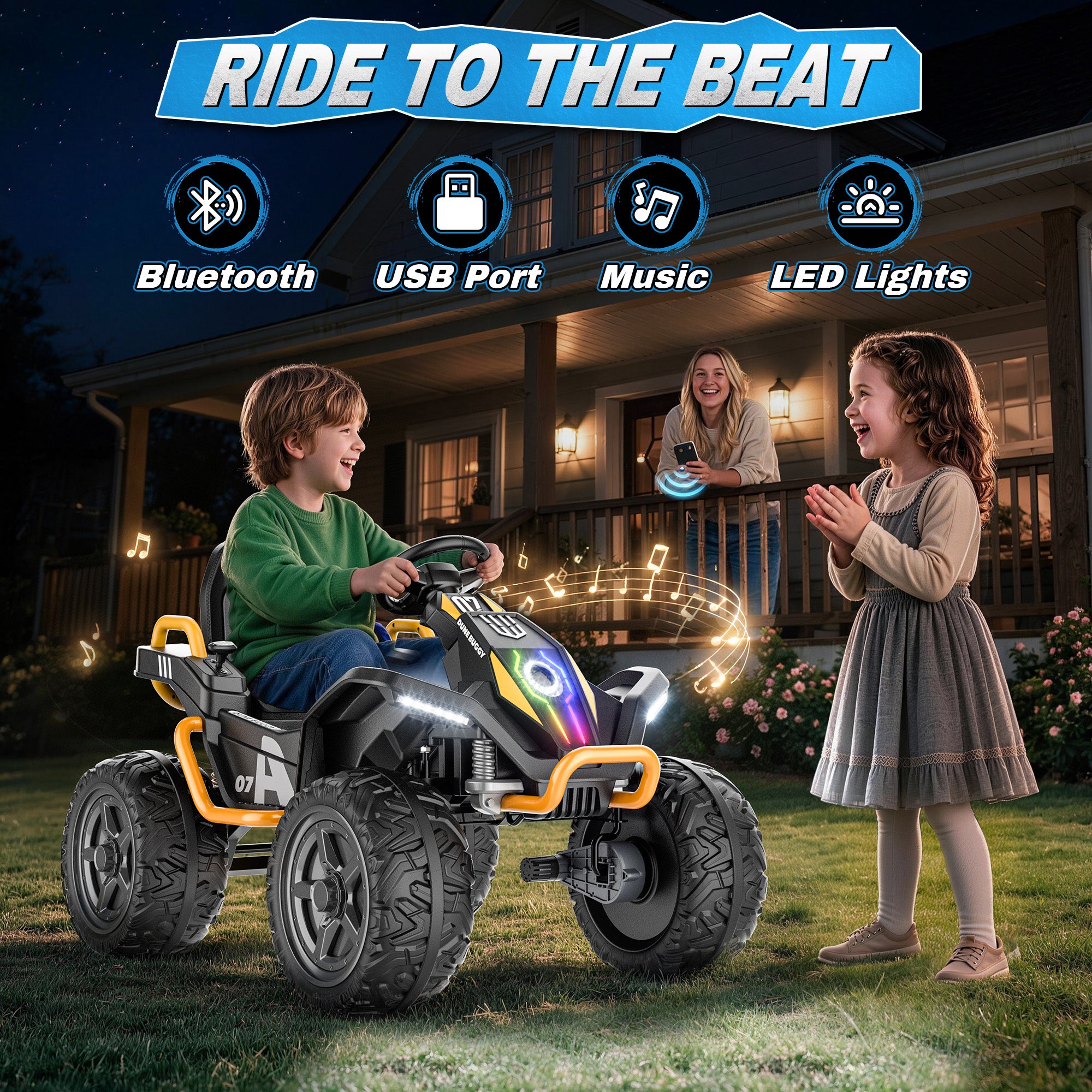 ANPABO TrailQuest 24V 4WD Kids Ride-On ATV with Parent Remote Control