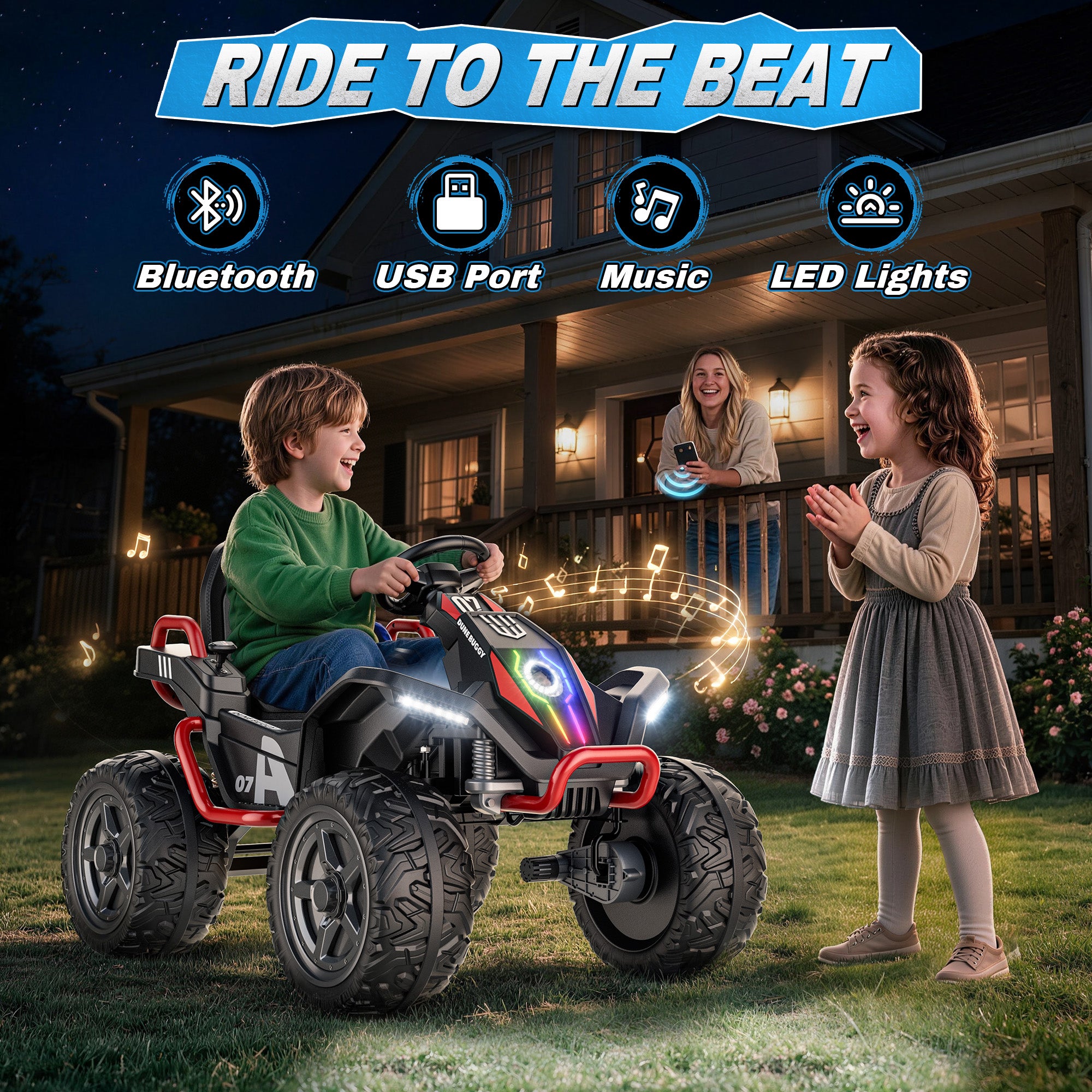 ANPABO TrailQuest 24V 4WD Kids Ride-On ATV with Parent Remote Control
