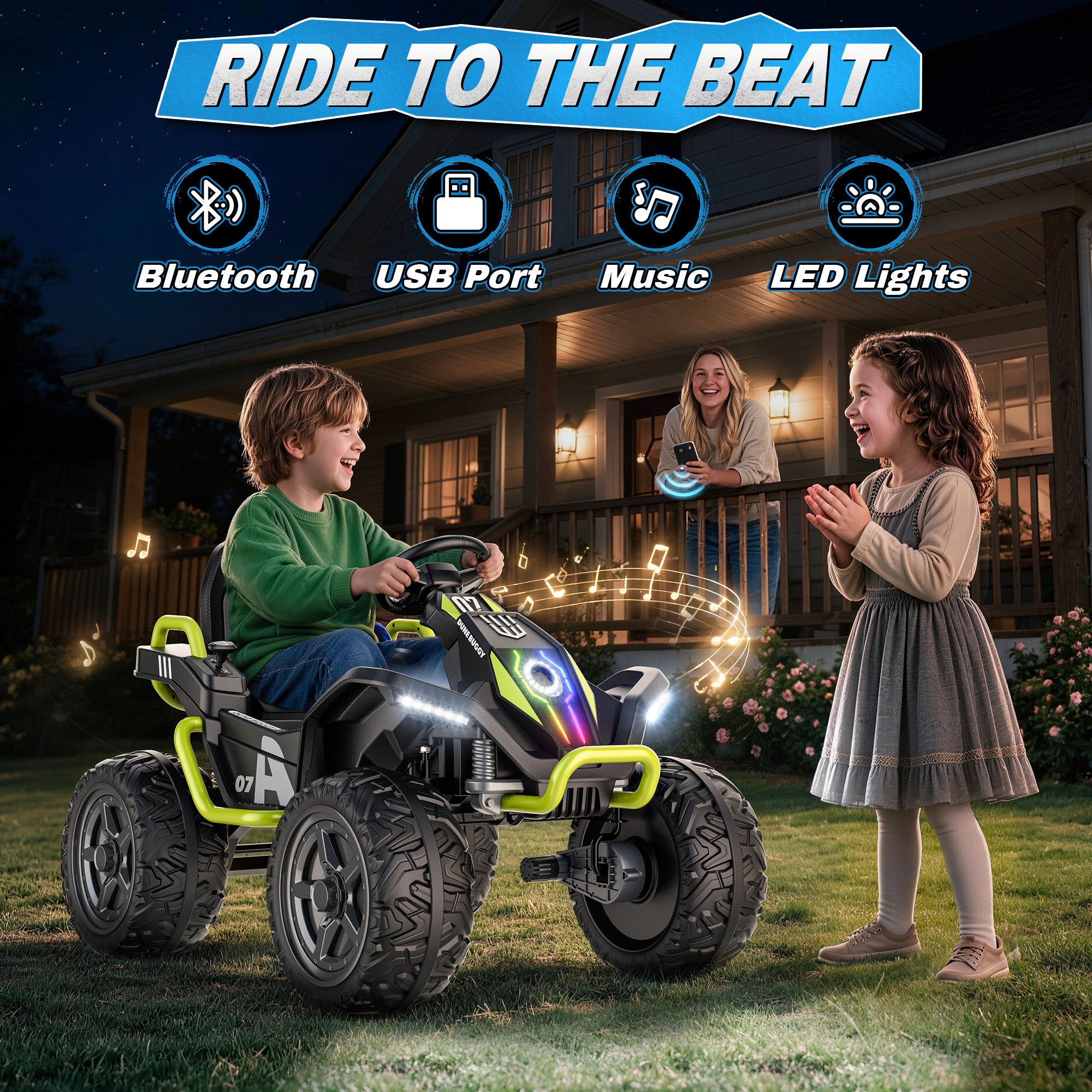 ANPABO TrailQuest 24V 4WD Kids Ride-On ATV with Parent Remote Control