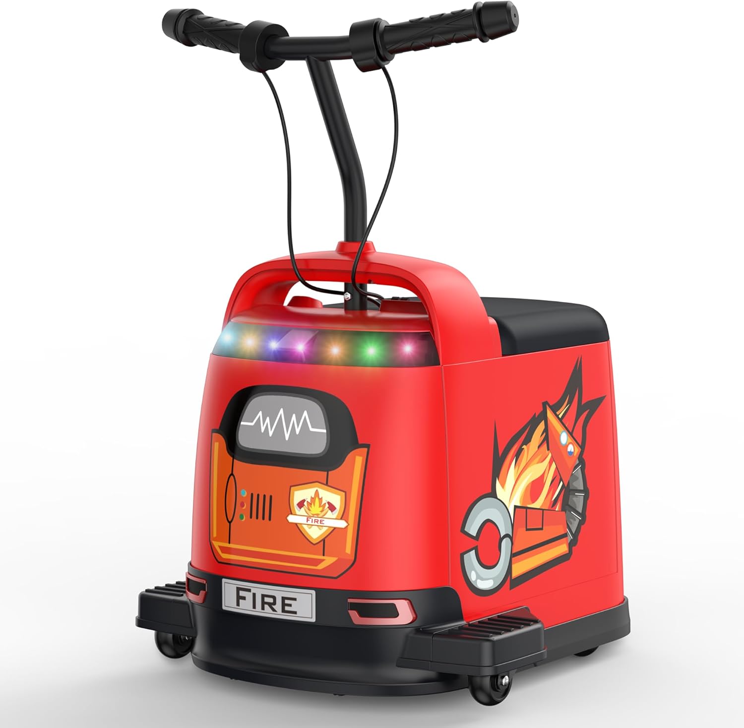 ANPABO 24V Kids Ride On Car with Lights & Music-red