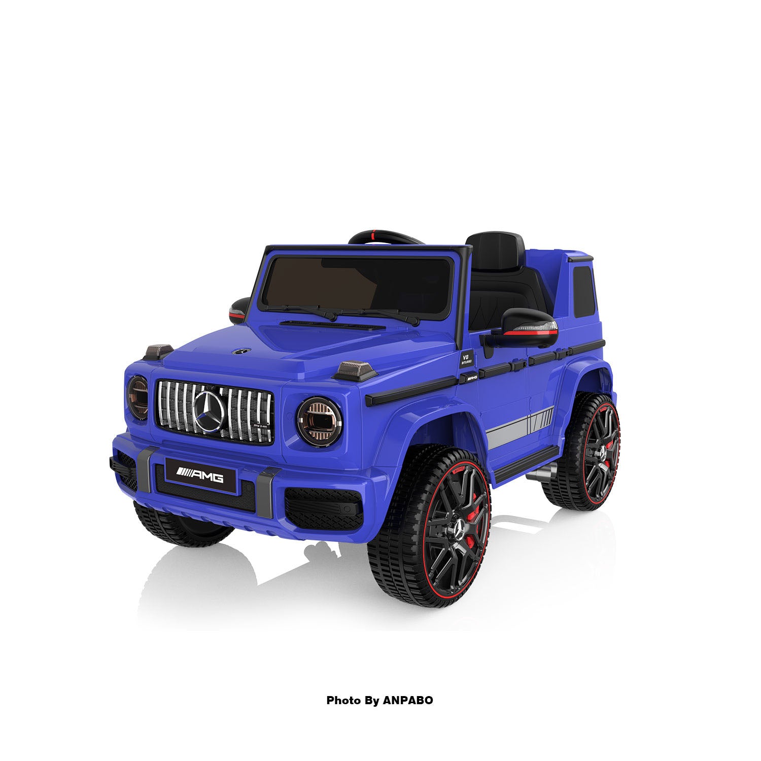 12V 2-Seater Mercedes-Benz Licensed G63 Kids Ride On Car/SUV with Remote Control-blue