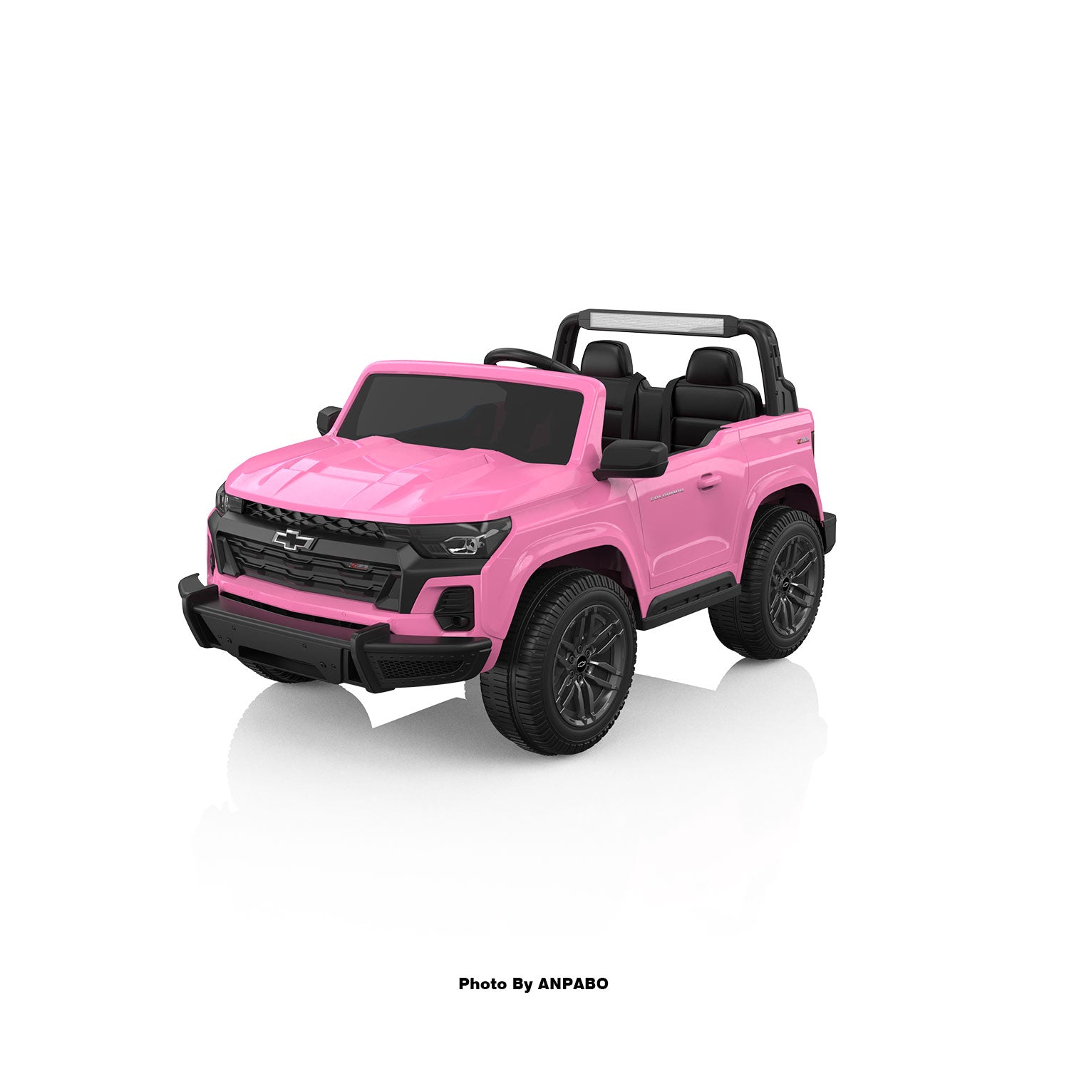 24V Licensed Chevrolet Colorado 2-Seater Kids Ride On Truck-pink