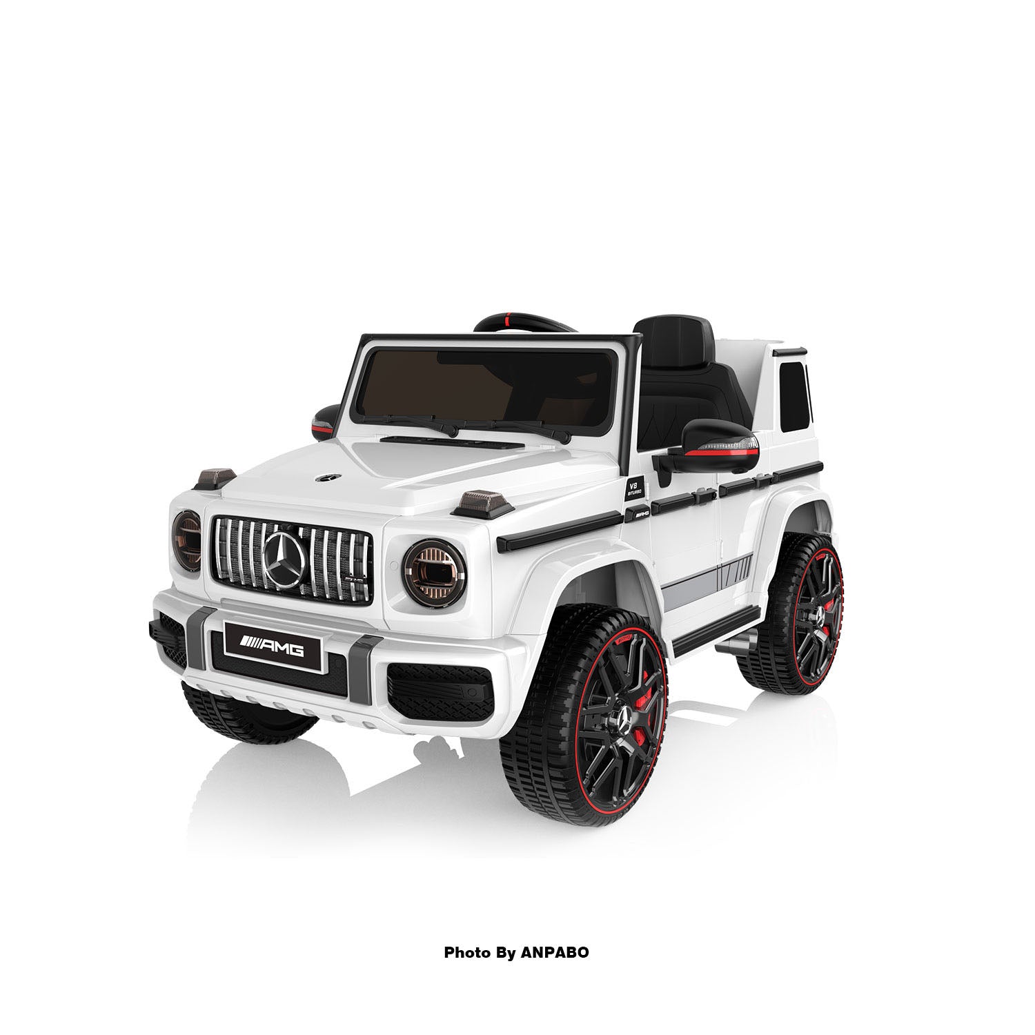 12V 2-Seater Mercedes-Benz Licensed G63 Kids Ride On Car/SUV with Remote Control-white