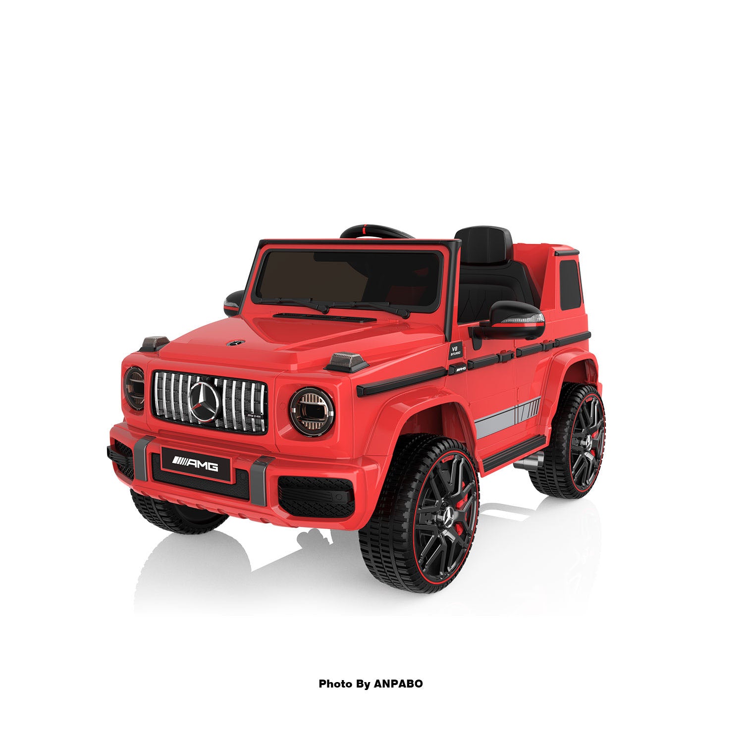 12V 2-Seater Mercedes-Benz Licensed G63 Kids Ride On Car/SUV with Remote Control-red