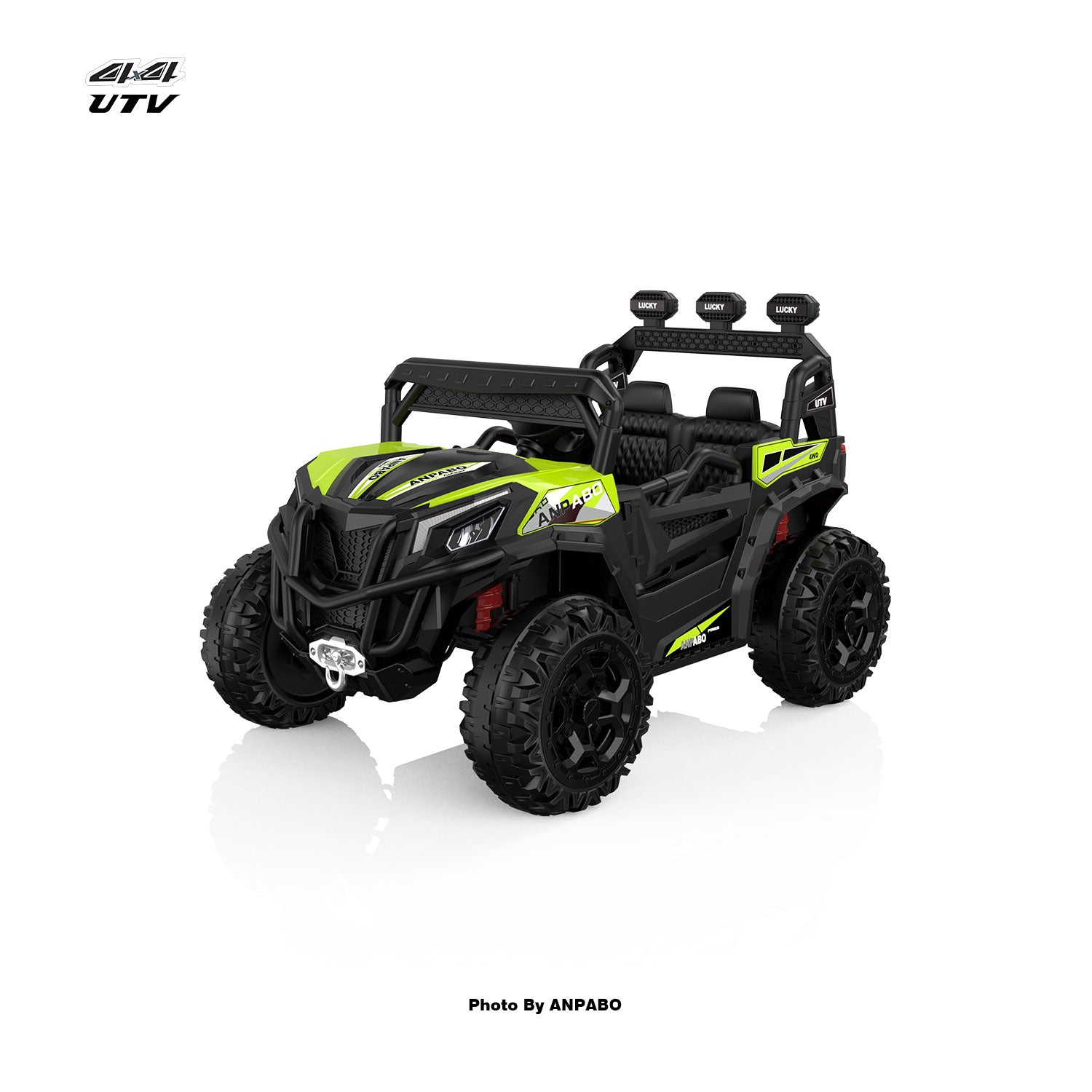 24V ANPABO Direct Terrain Ride-On Buggy with Remote-Max-R 24V 4WD UTV -green