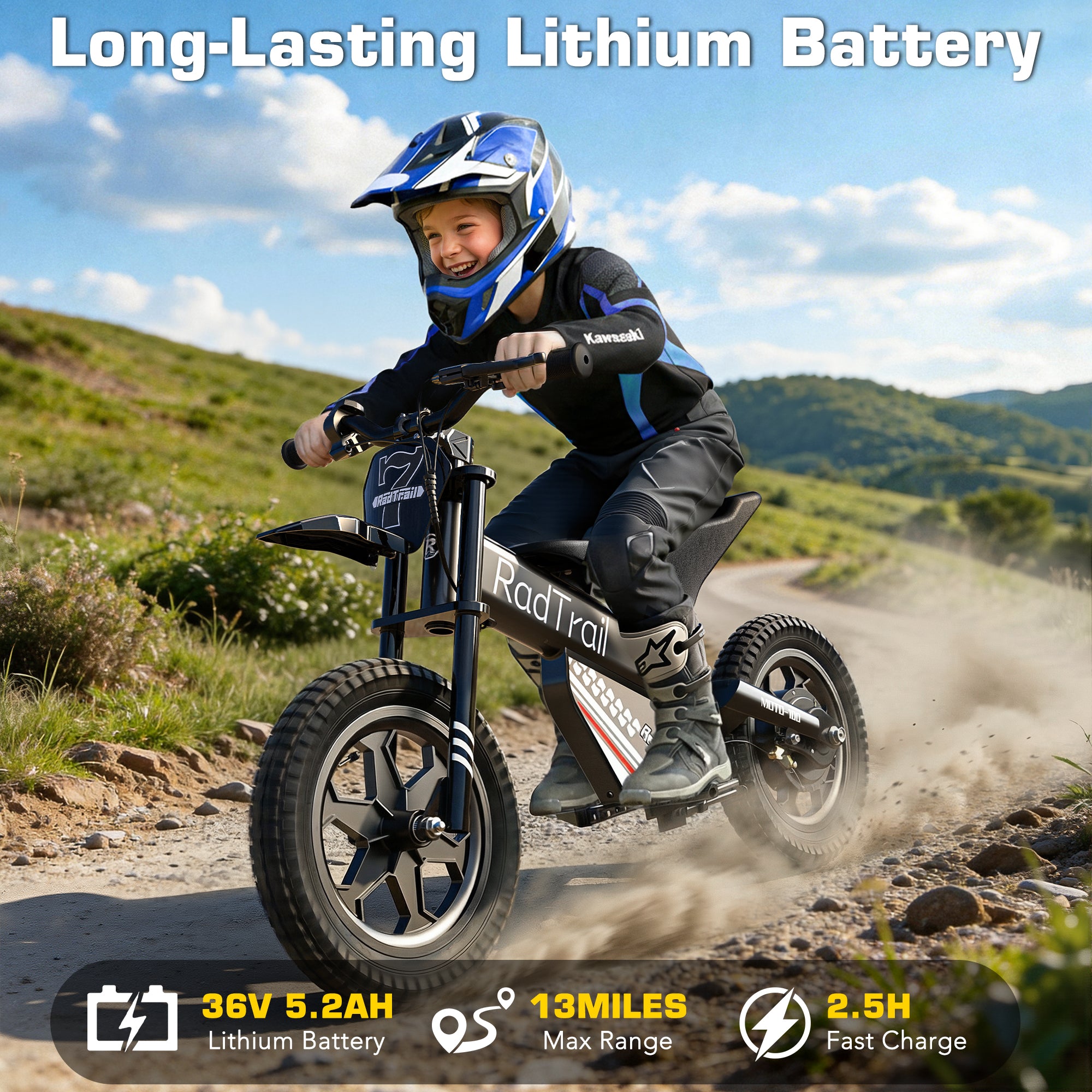 36V 14" Kids Electric Dirt Bike for Young Riders-B0GH6VCP1S