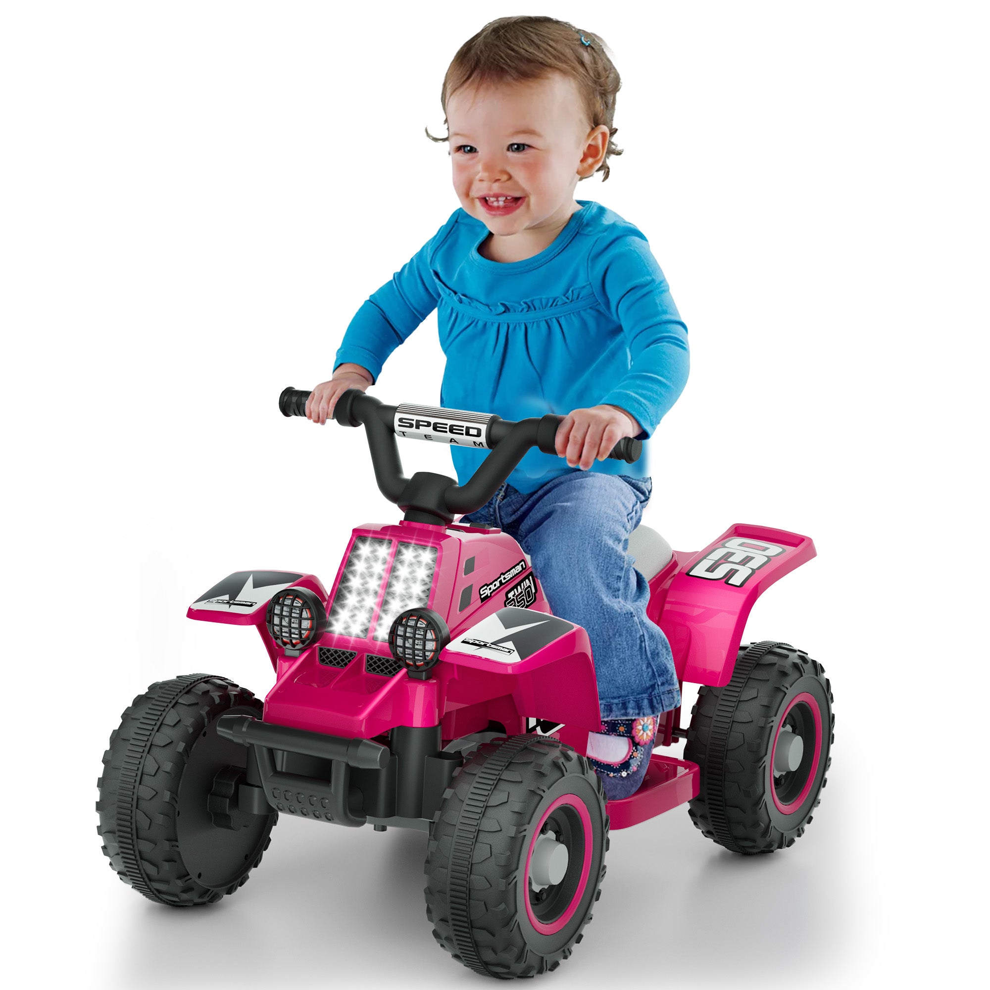 ANPABO 6V 7AH Kids Ride-On ATV - Fun, Safe Gift for Toddlers-rose red