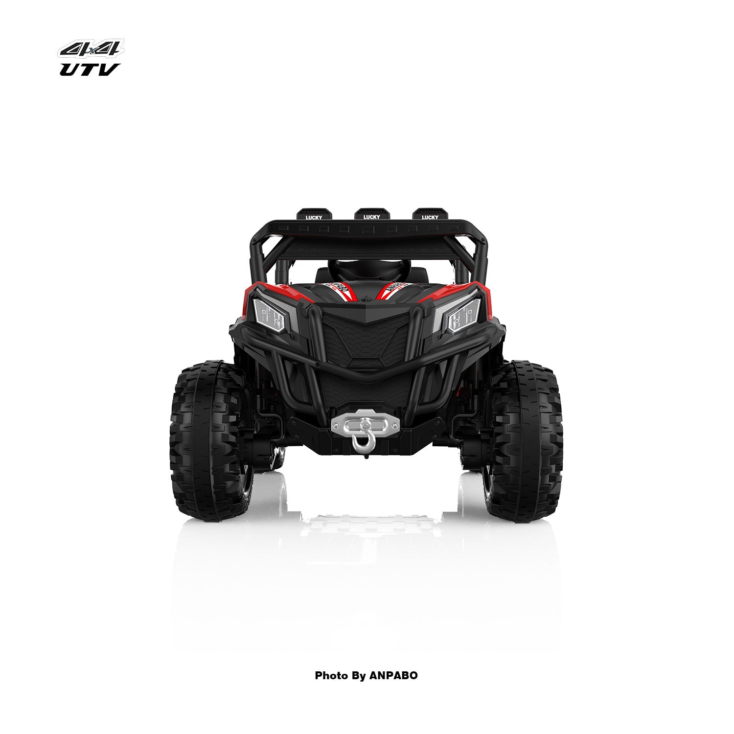 24V ANPABO Direct Terrain Ride-On Buggy with Remote-Max-R 24V 4WD UTV -red