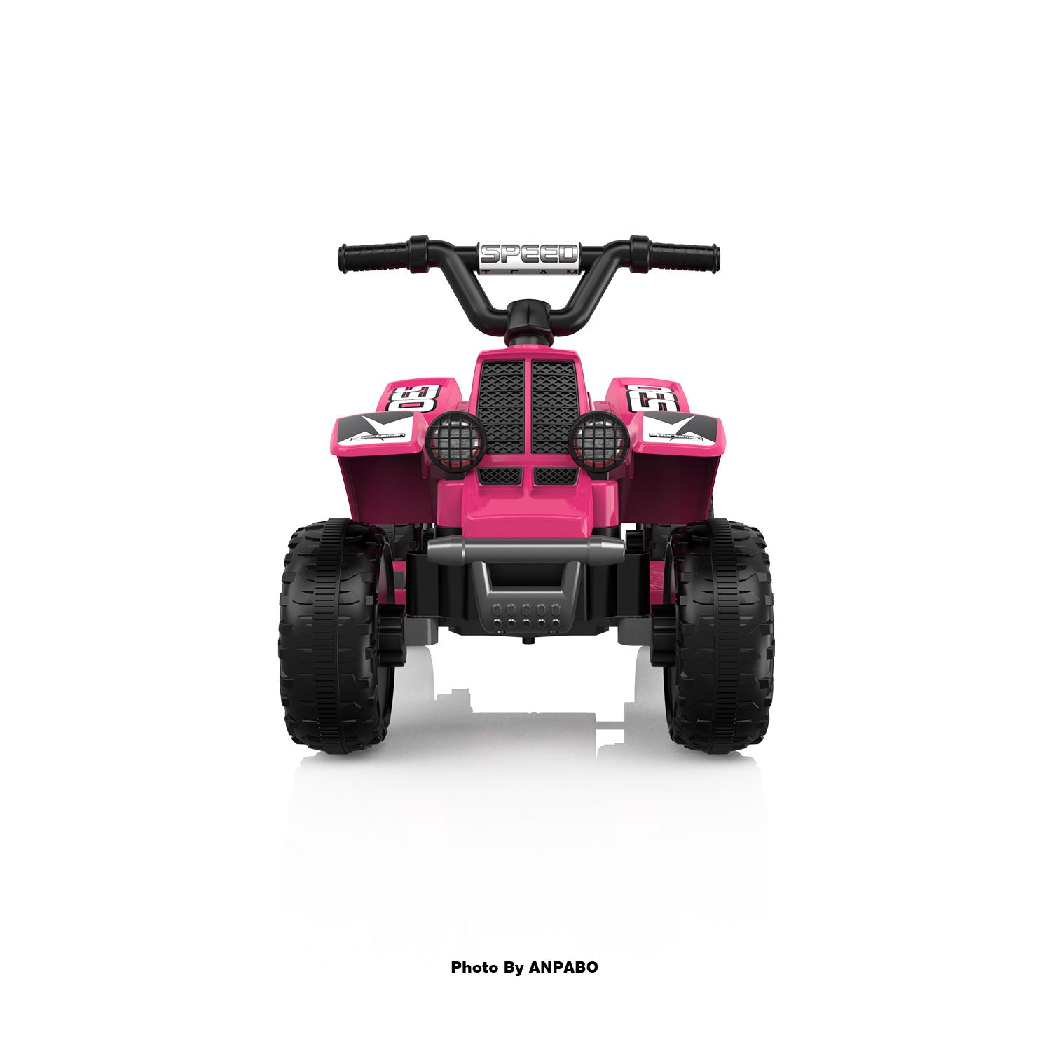 ANPABO 6V 7AH Kids Ride-On ATV - Fun, Safe Gift for Toddlers-rose red