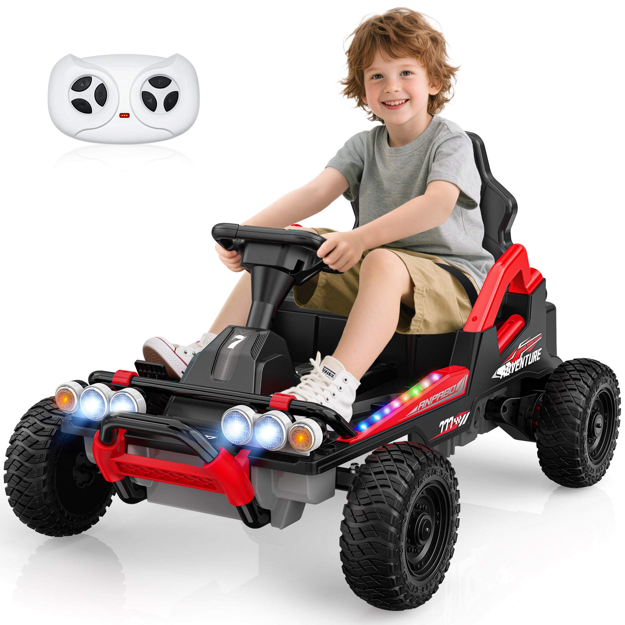 24V Off-Road Car with Throttle & Clutch Pedal for All-Terrain Fun-red