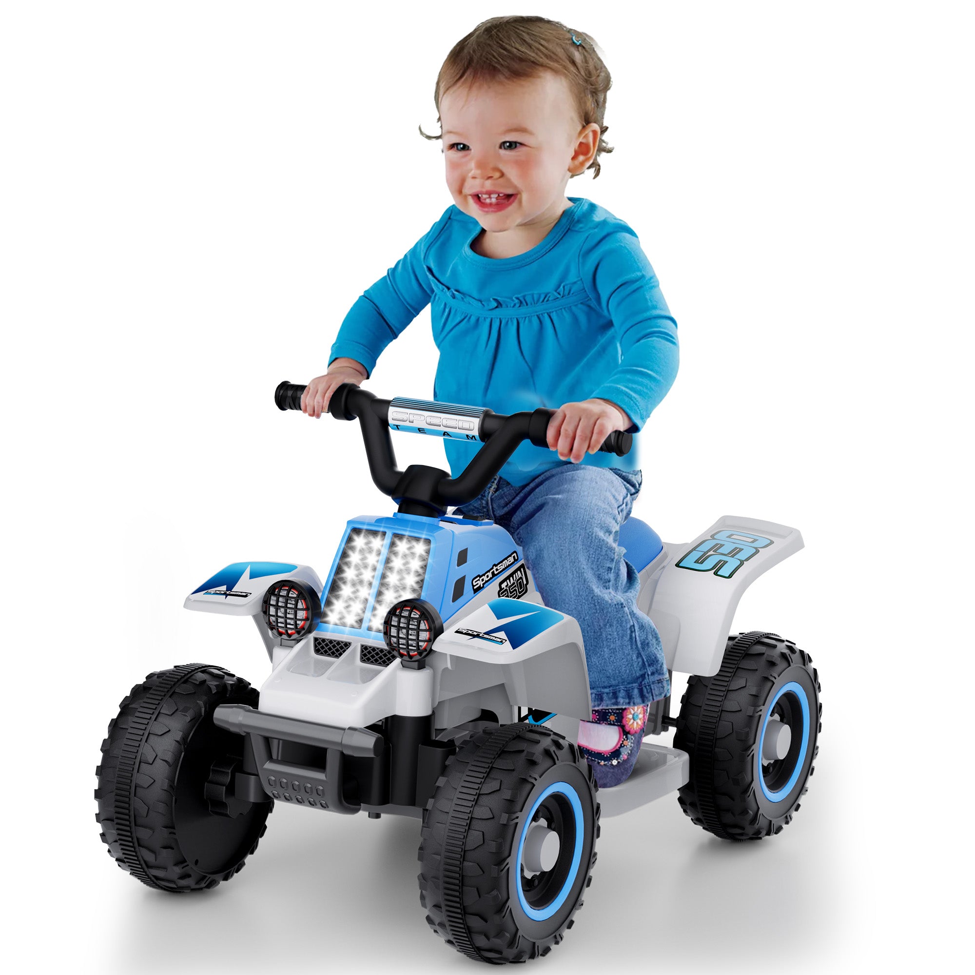 ANPABO 6V 7AH Kids Ride-On ATV - Fun, Safe Gift for Toddlers-blue