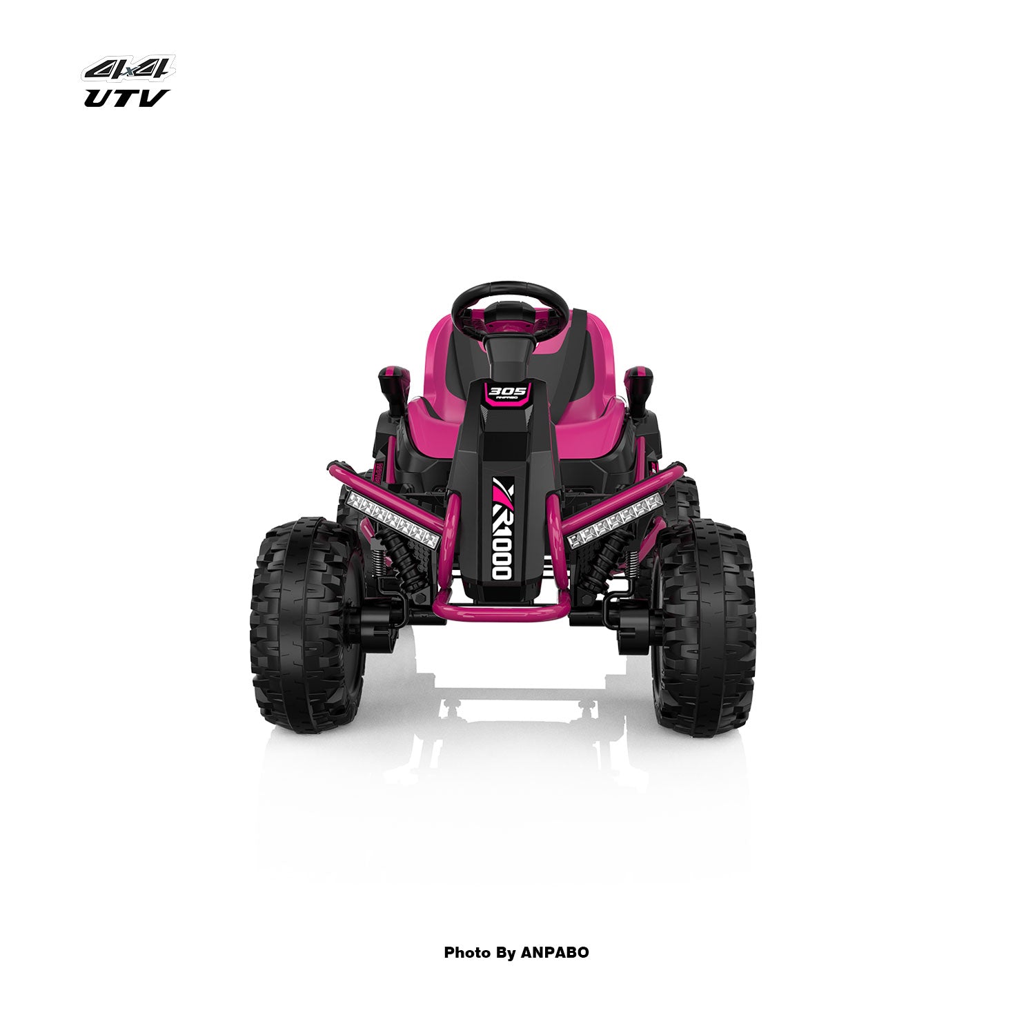 24V ANPOBO Direct Terrain Ride-On Buggy with Remote-rose red