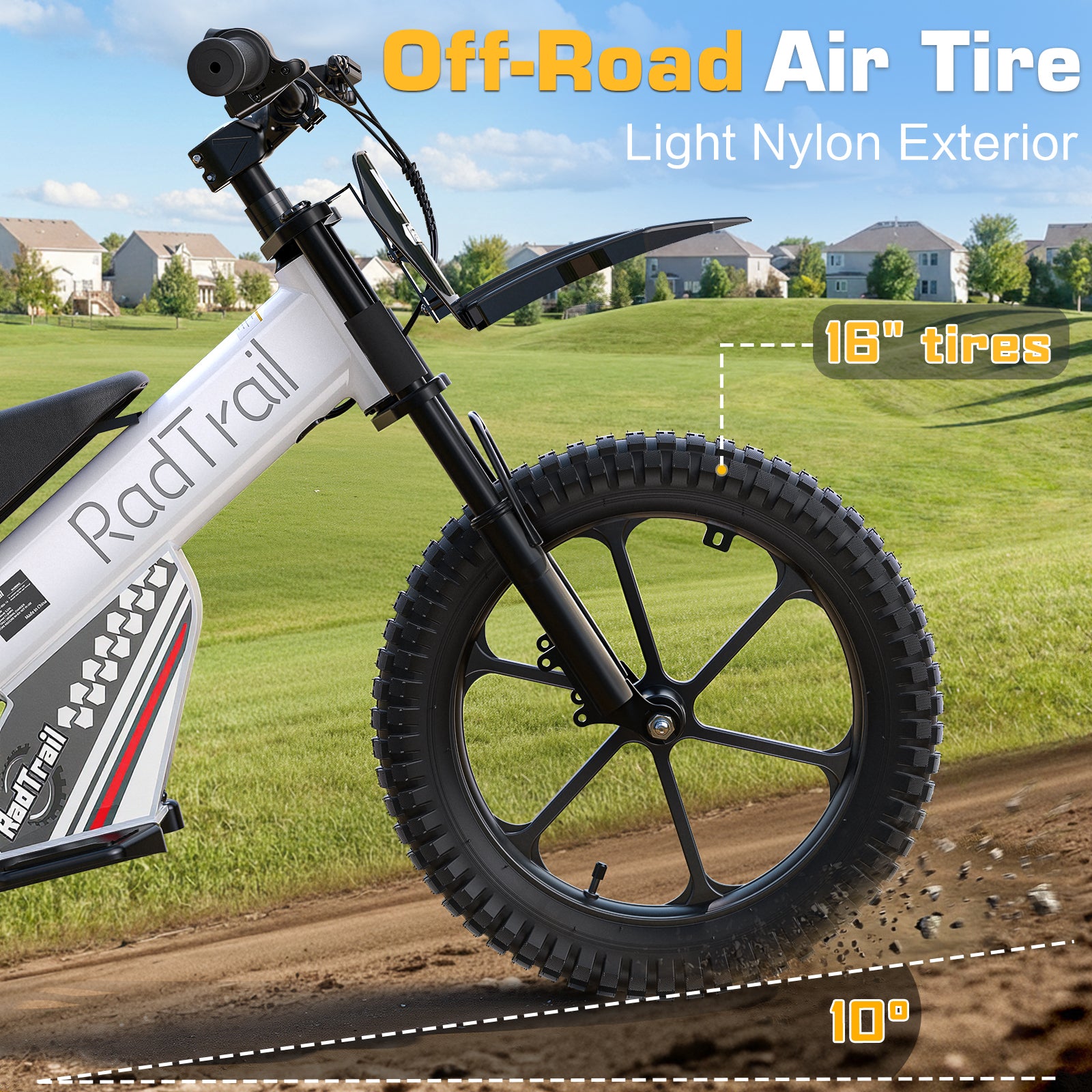 ANPABO  36V 16" Kids Electric Balance Bike-white